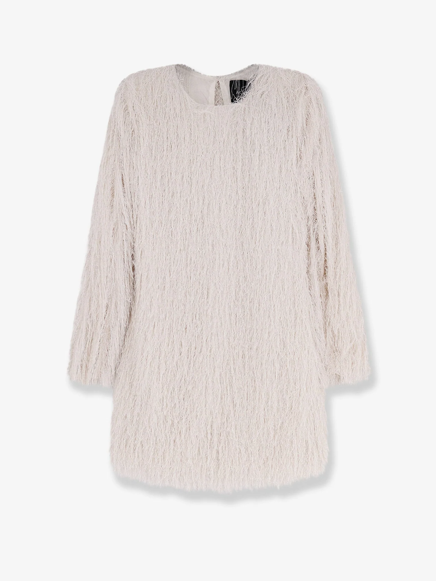 Actualee Short Lurex Dress With Fringes