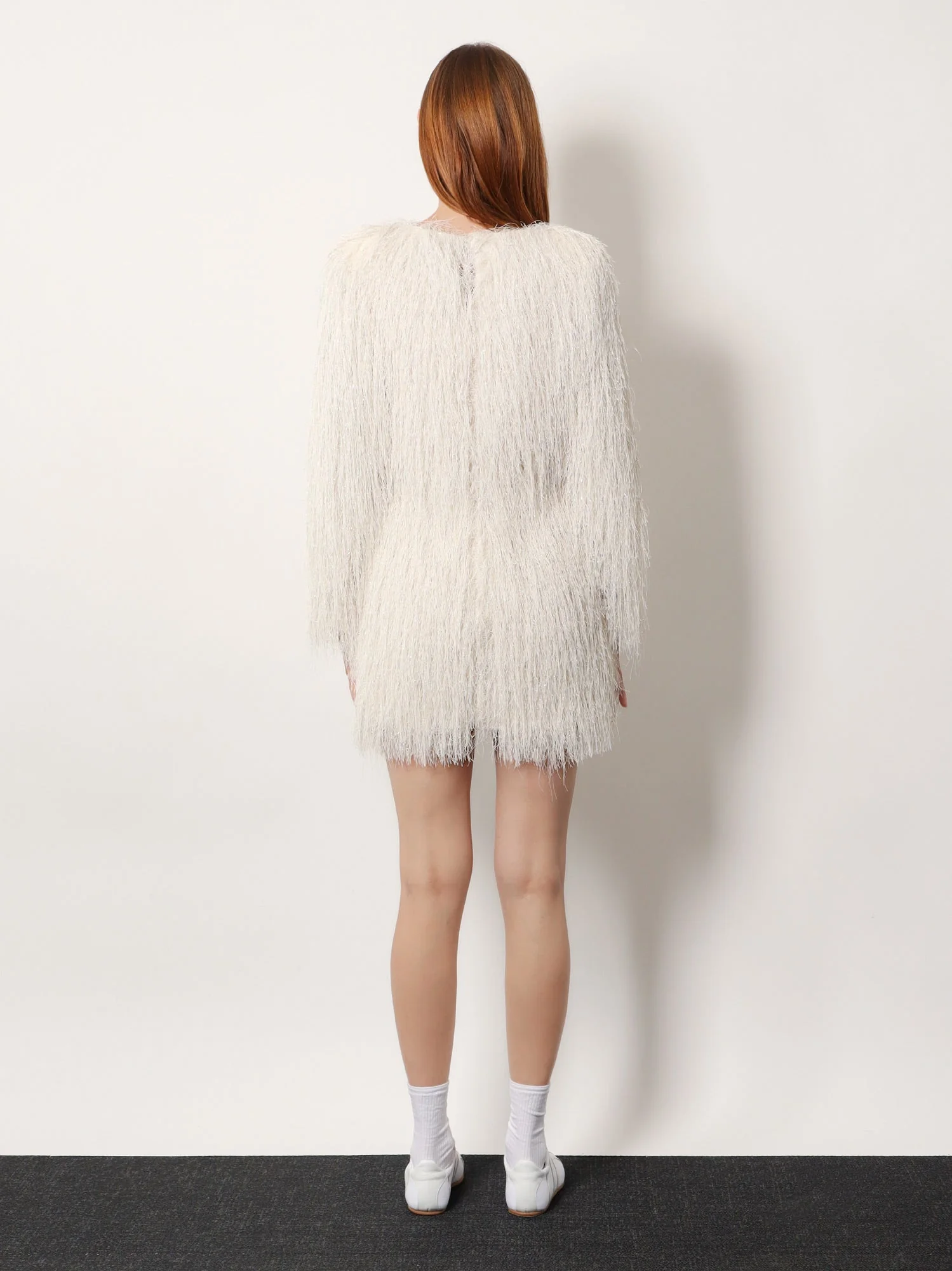 Actualee Short Lurex Dress With Fringes - Image 3
