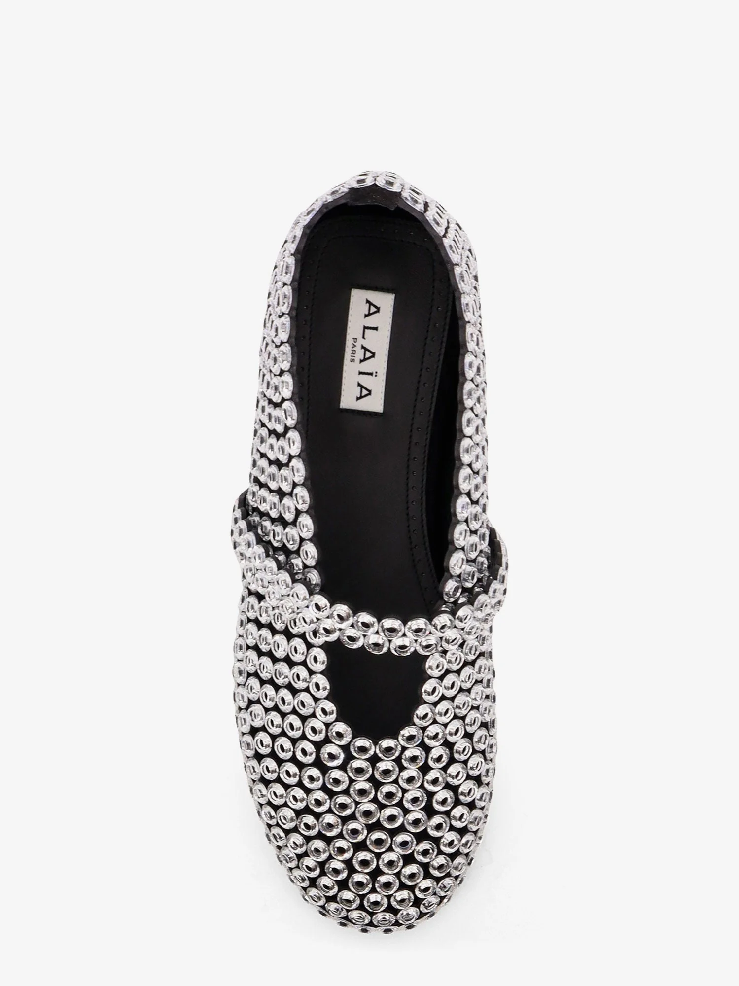 Alaia Ballet Flats Suede And Rubber Ballerinas With Glass Eyelets - Image 5