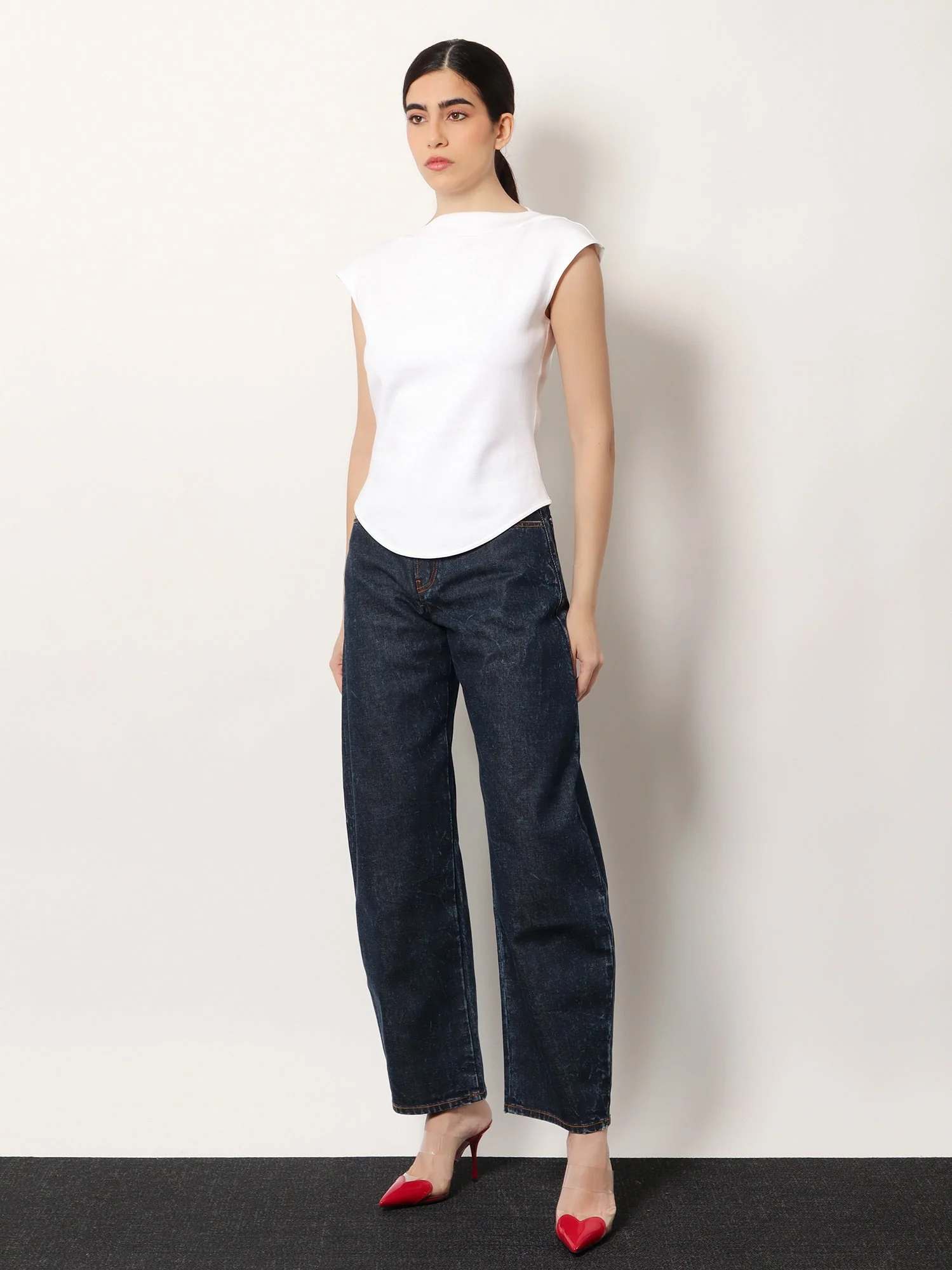 Alaia Cap Cotton Blend T-Shirt - Image 4