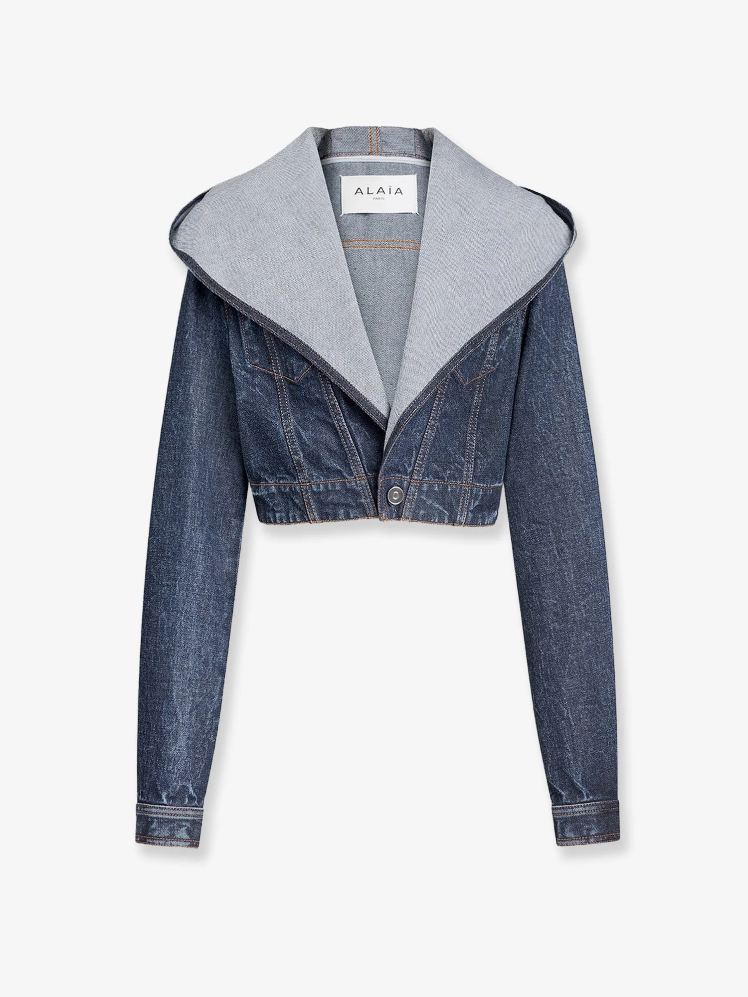 Alaia Hooded Denim Jacket - Image 5