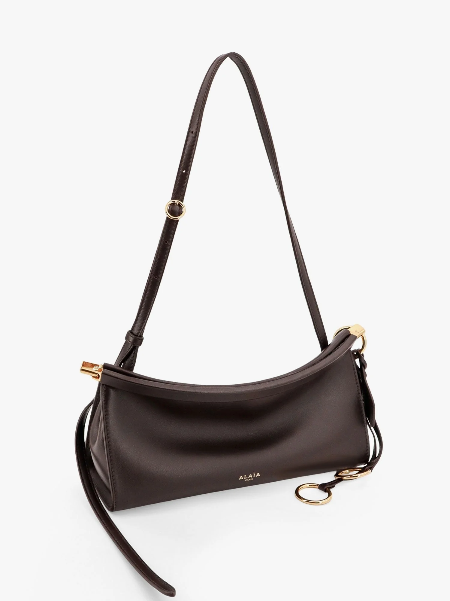 Alaia Le Click East West Small Leather Crossbody Bag - Image 9