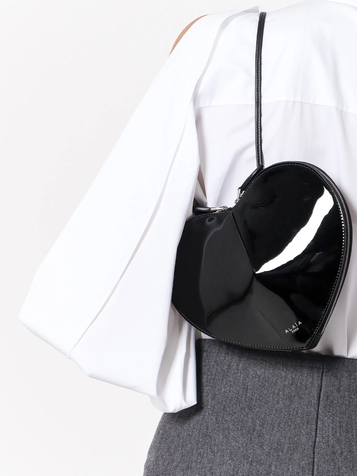 Alaia Le Coeur Patent Leather Crossbody Bag - Image 2