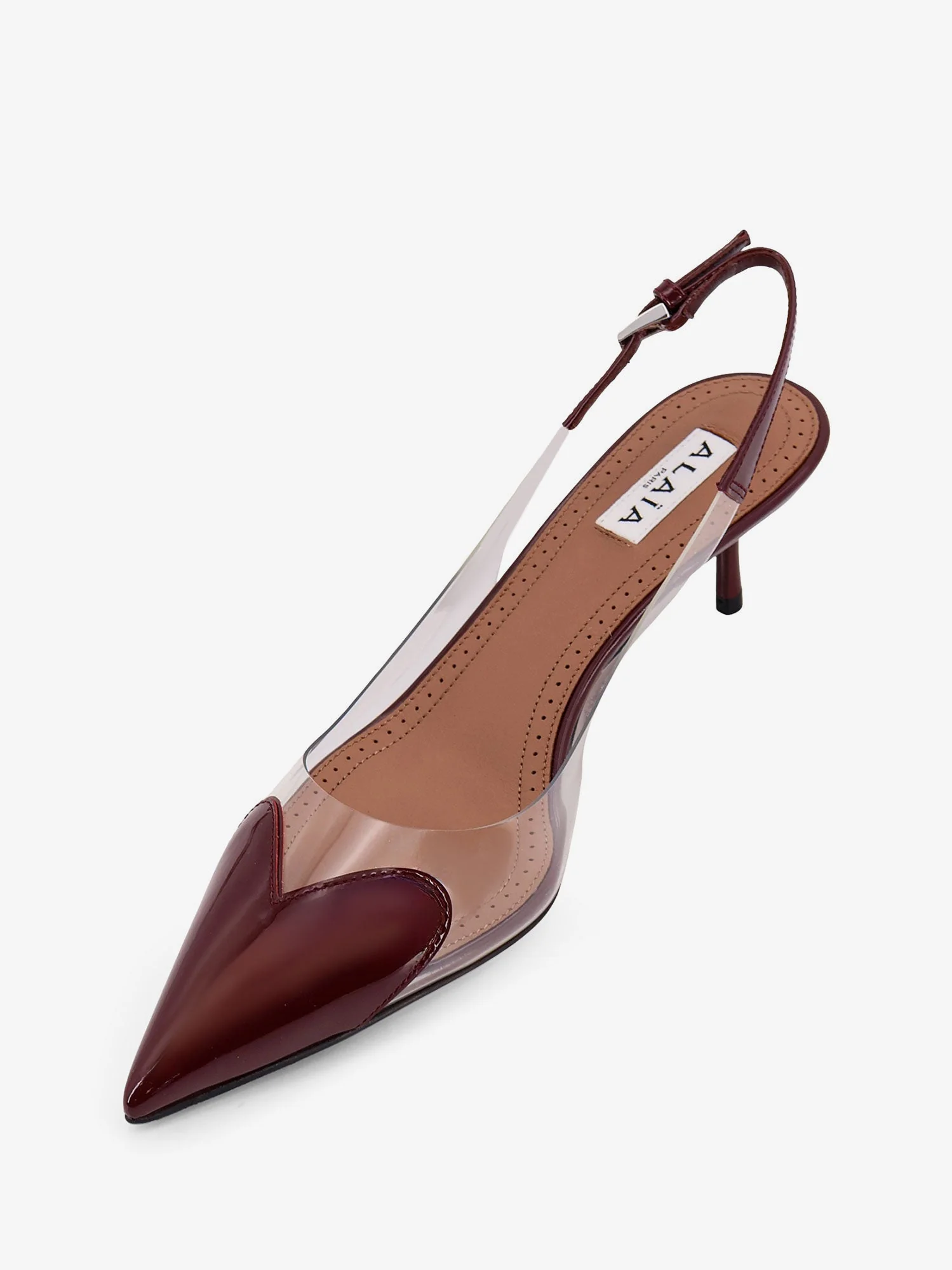 Alaia Le Coeur Pvc And Leather Slingback Décolleté - Image 4