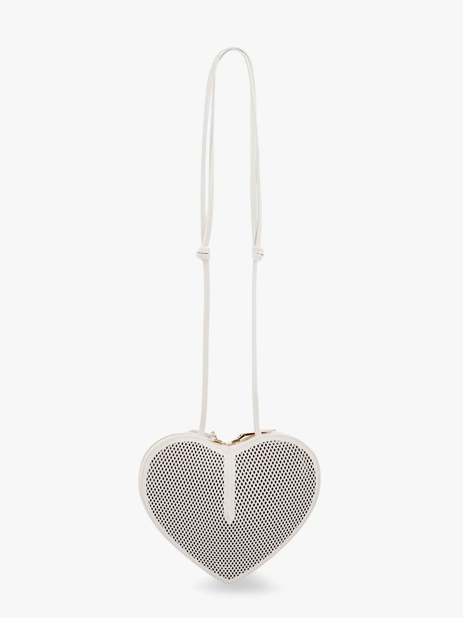 Alaia Le Coeur Shoulder Bag In Leather With Fishnet Motif - Image 3