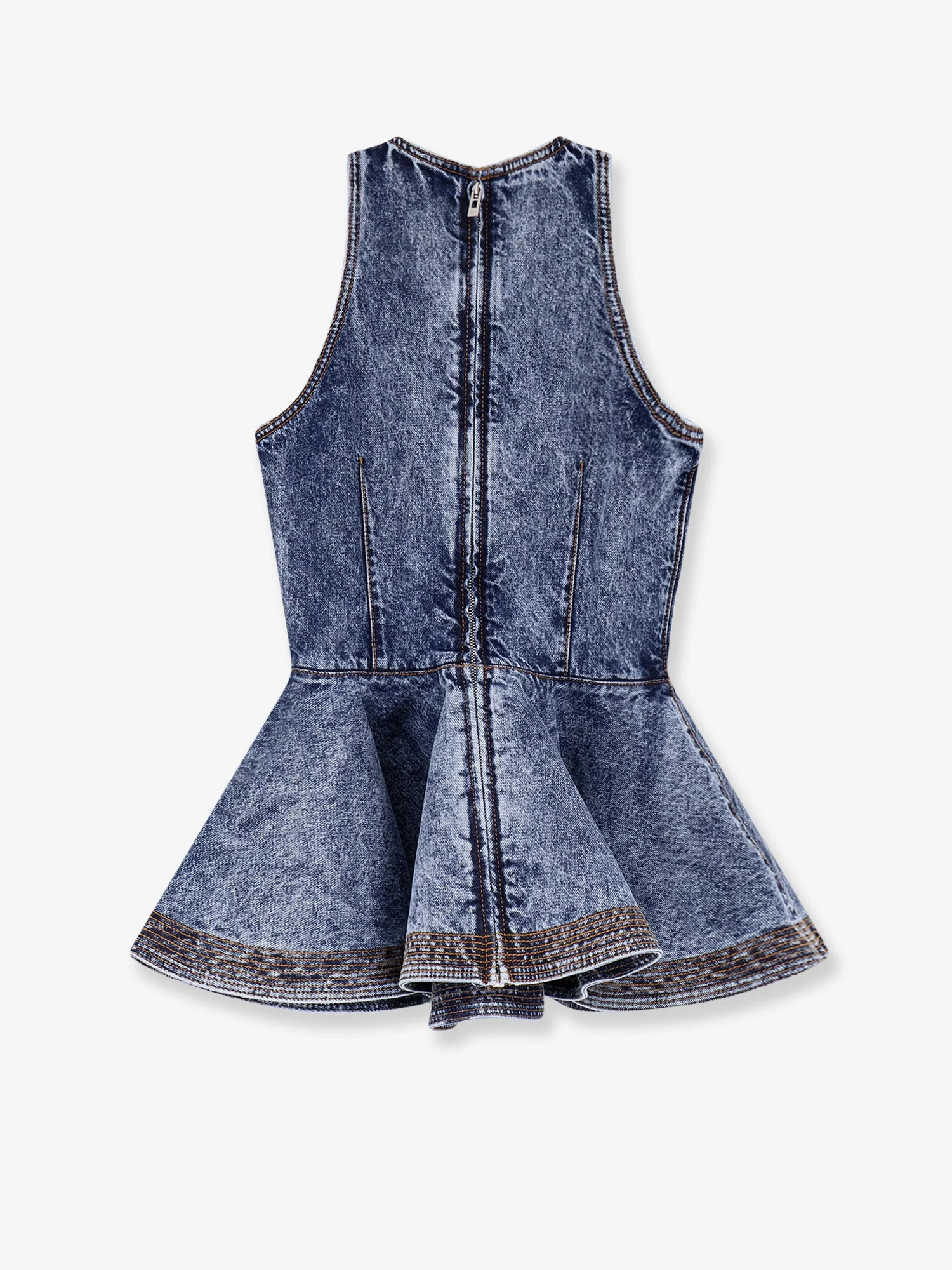 Alaia Peplum Denim Top - Image 2