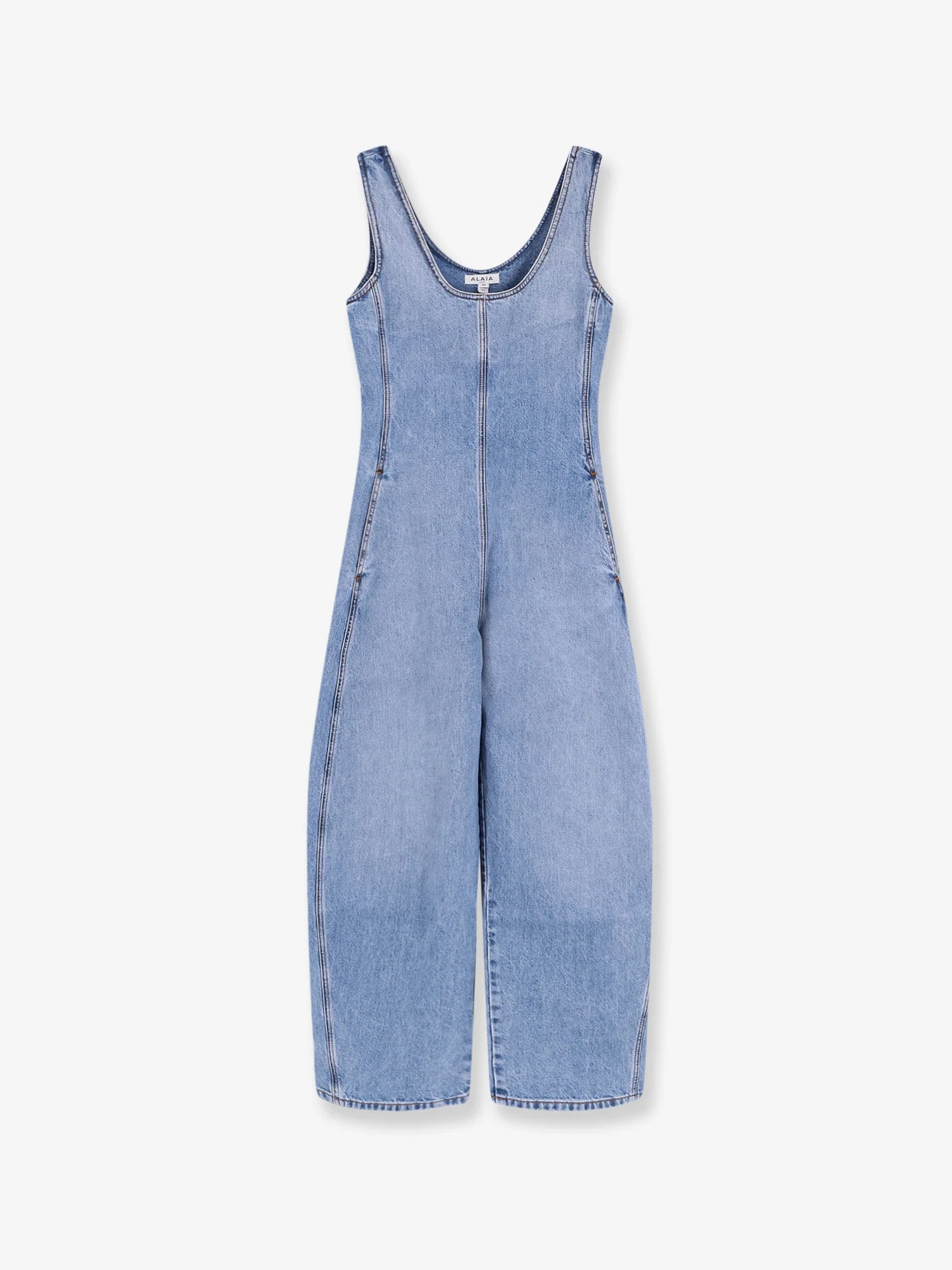 Alaia Round Denim Jumpsuit