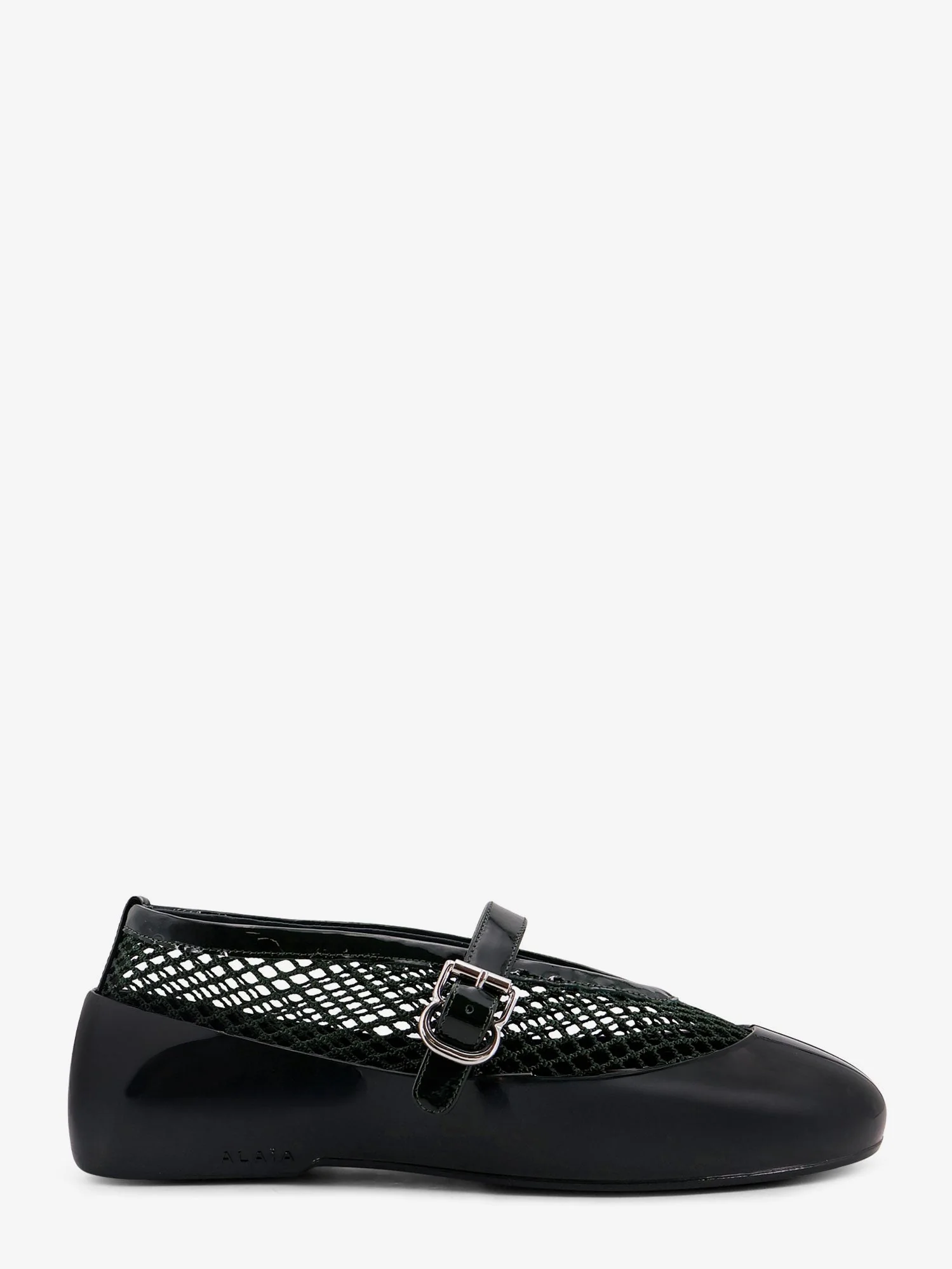 Alaia Rubber Flat Mesh Ballerinas
