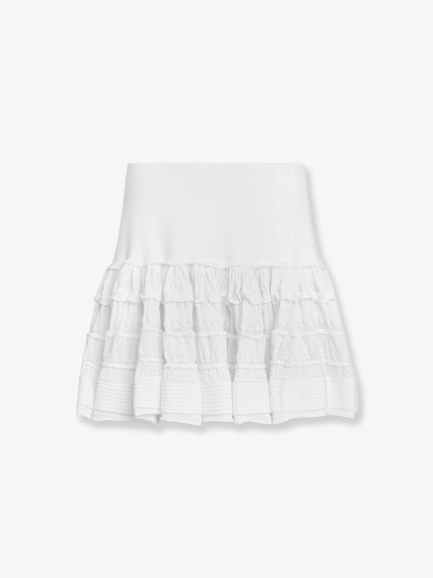 Alaia Ruffle Virgin Wool Skirt