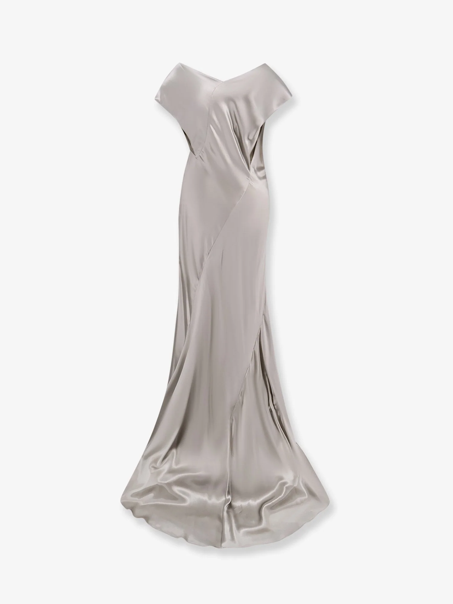 Alberta Ferretti Satin Long Dress - Image 5