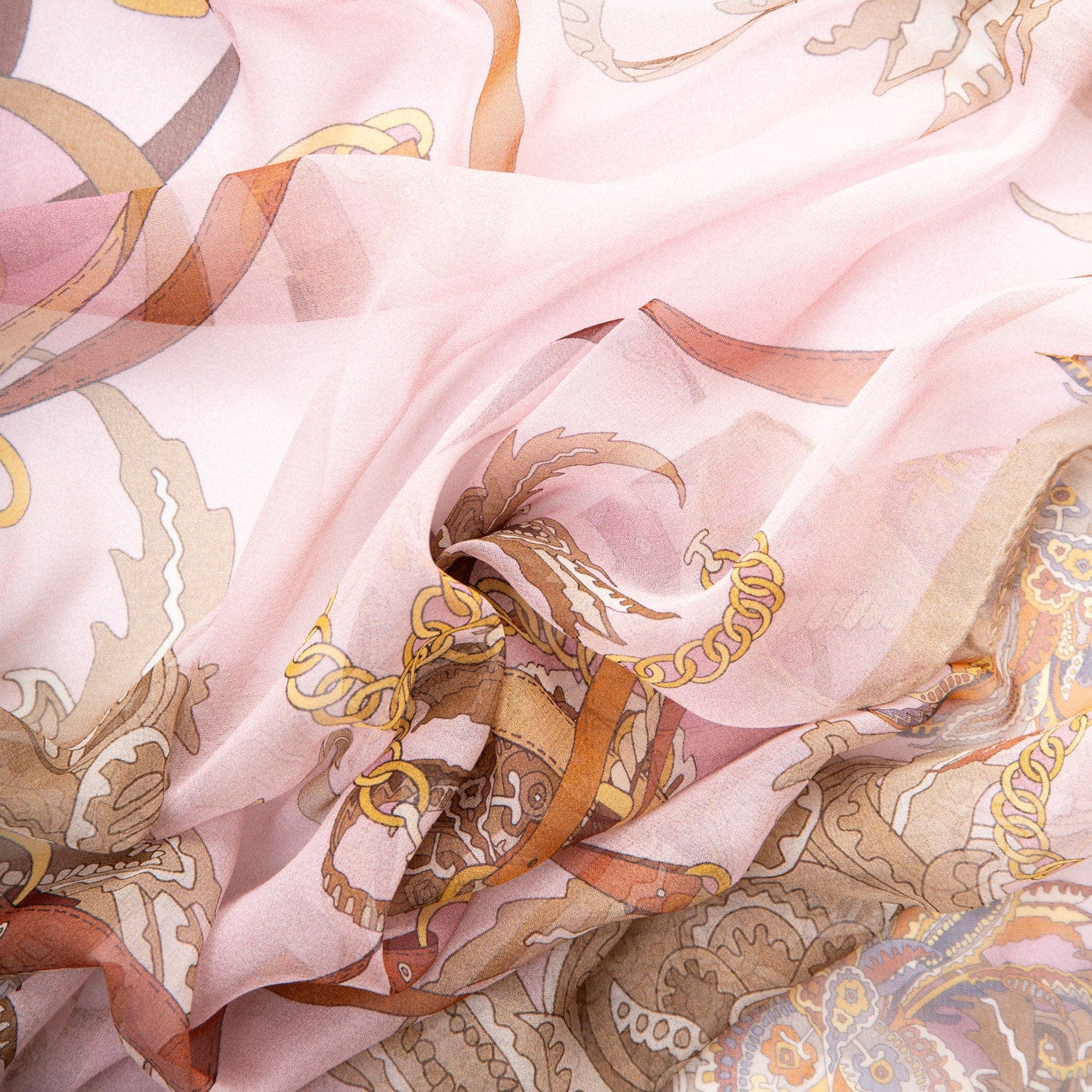 Elizabetta Alessandra Long Sheer Silk Scarf - Cameo Pink - Image 3