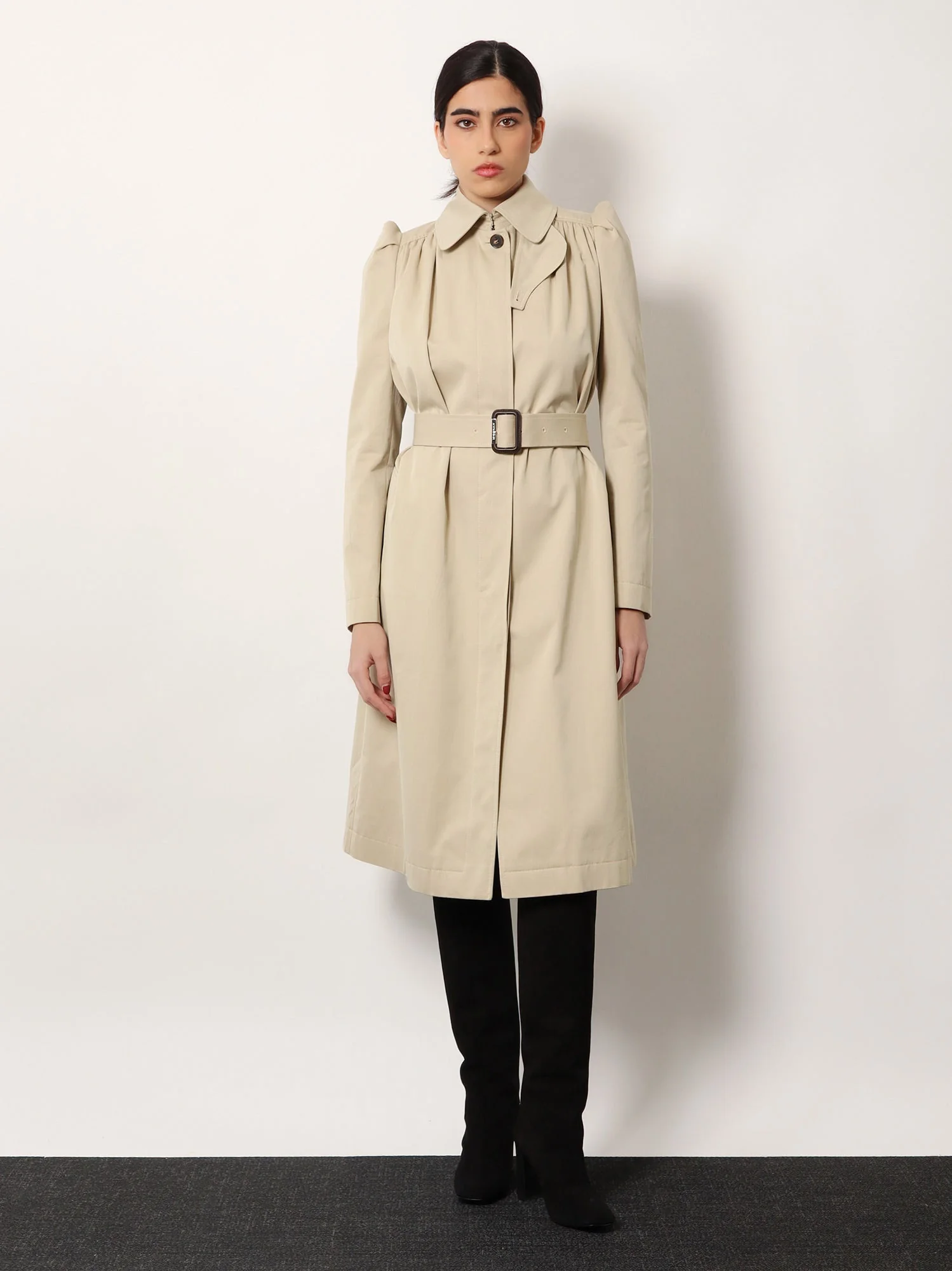 Alexander Mcqueen Cotton Trench With Puff Sleeves - Image 2