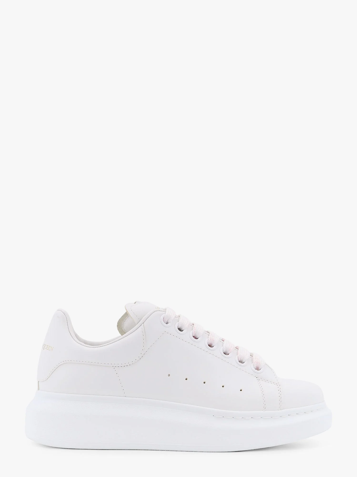 Alexander Mcqueen Larry Leather Sneakers With Logo Detail On The Back