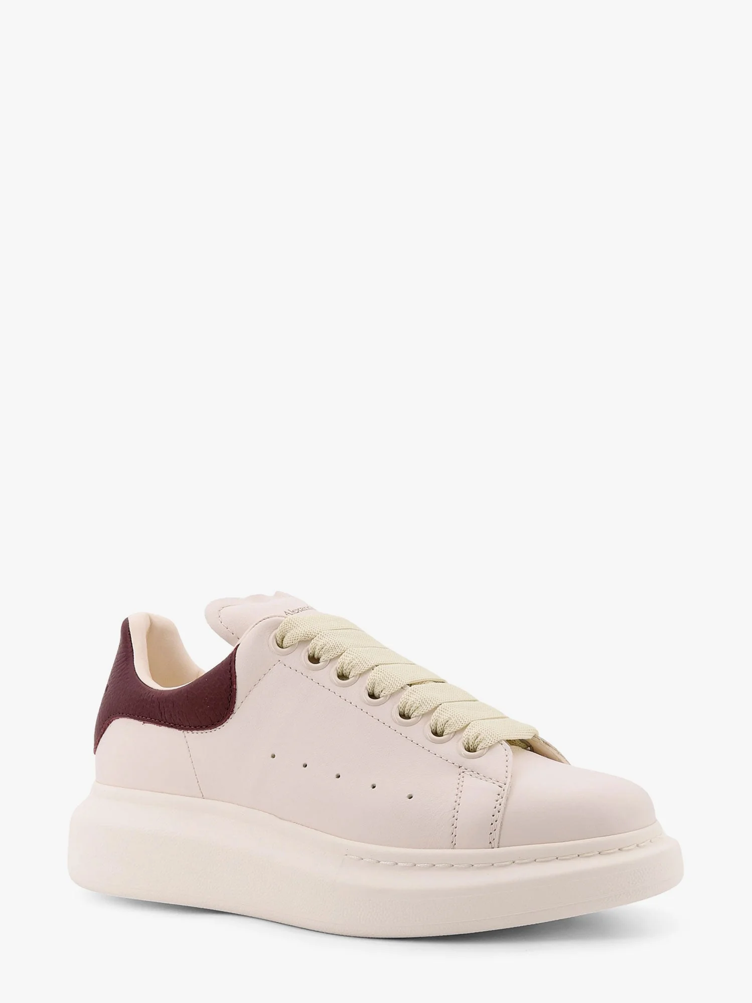 Alexander Mcqueen Oversize Leather Sneakers With Back Contrasting Patch - Image 2
