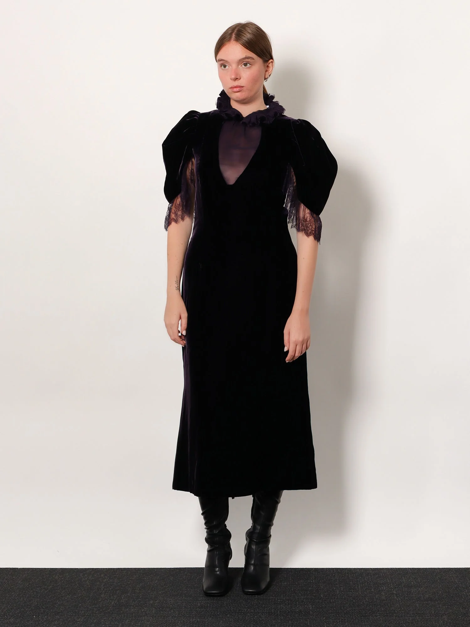 Alexander Mcqueen Velvet Dress With Silk Lining - Image 2