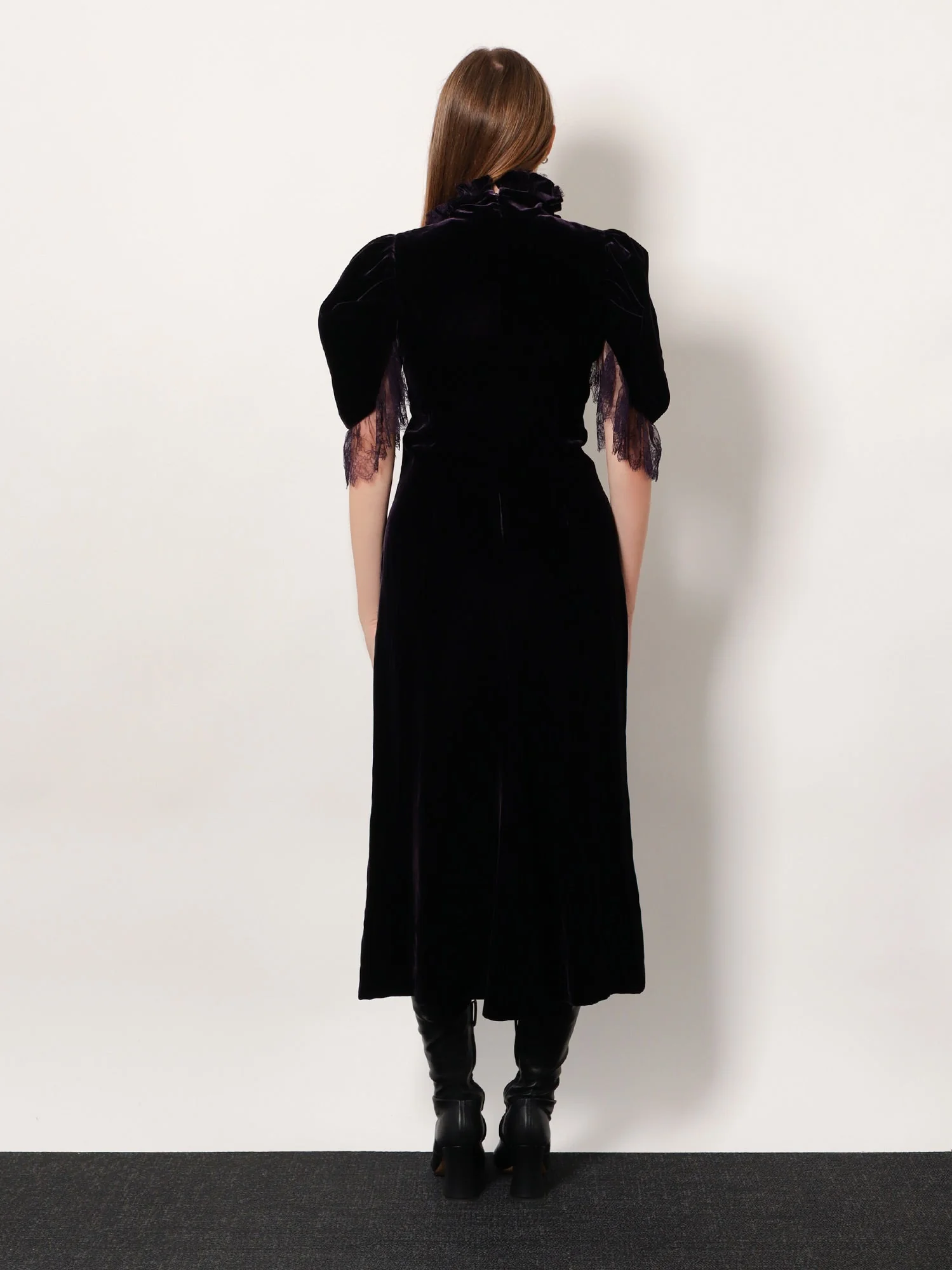 Alexander Mcqueen Velvet Dress With Silk Lining - Image 3