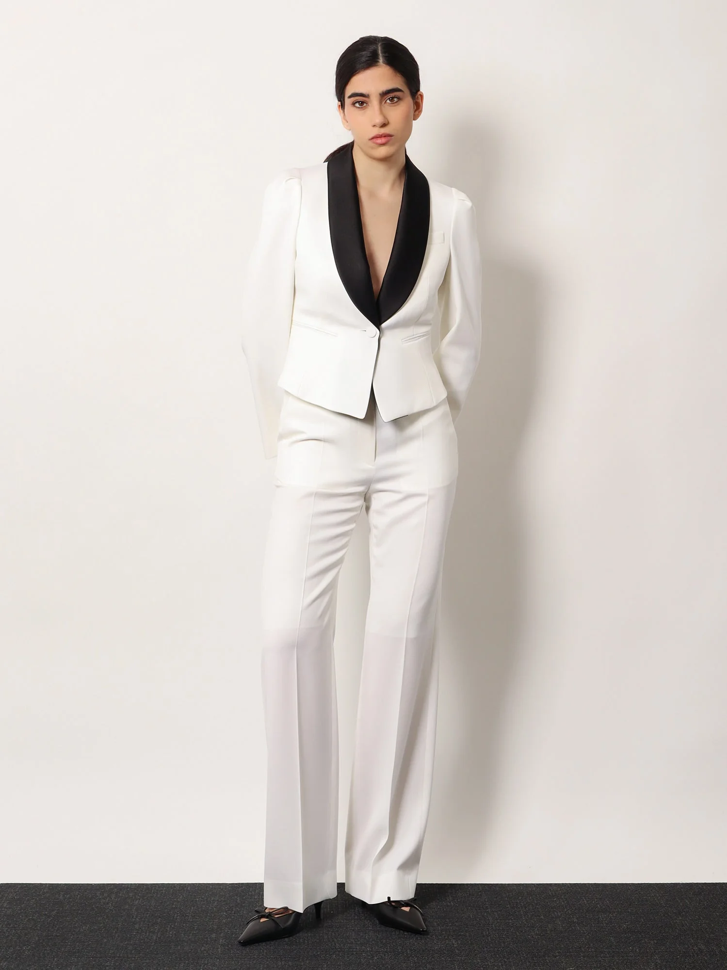 Alexander Mcqueen Wool Blazer With Satin Lapel - Image 2