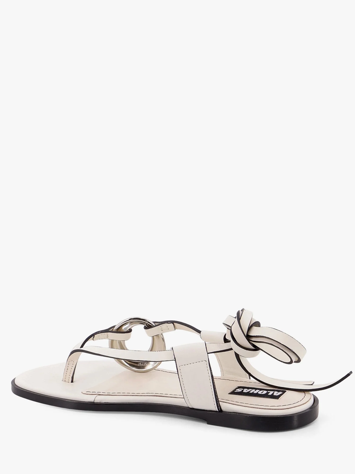 Alohas Morosia Leather Thong Sandals With Metal Ring - Image 3