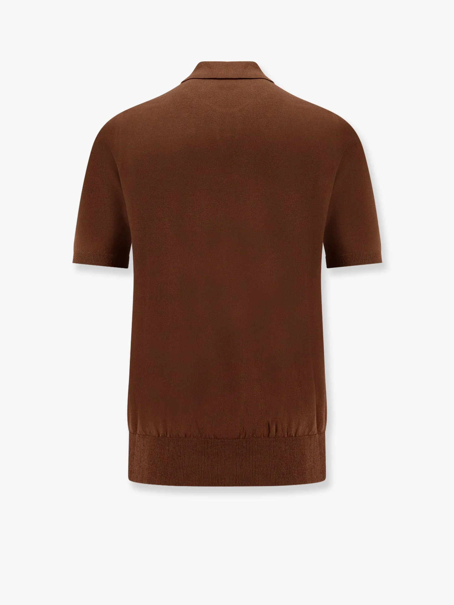Alpha-Studio Cotton Crepe Polo Shirt - Image 11
