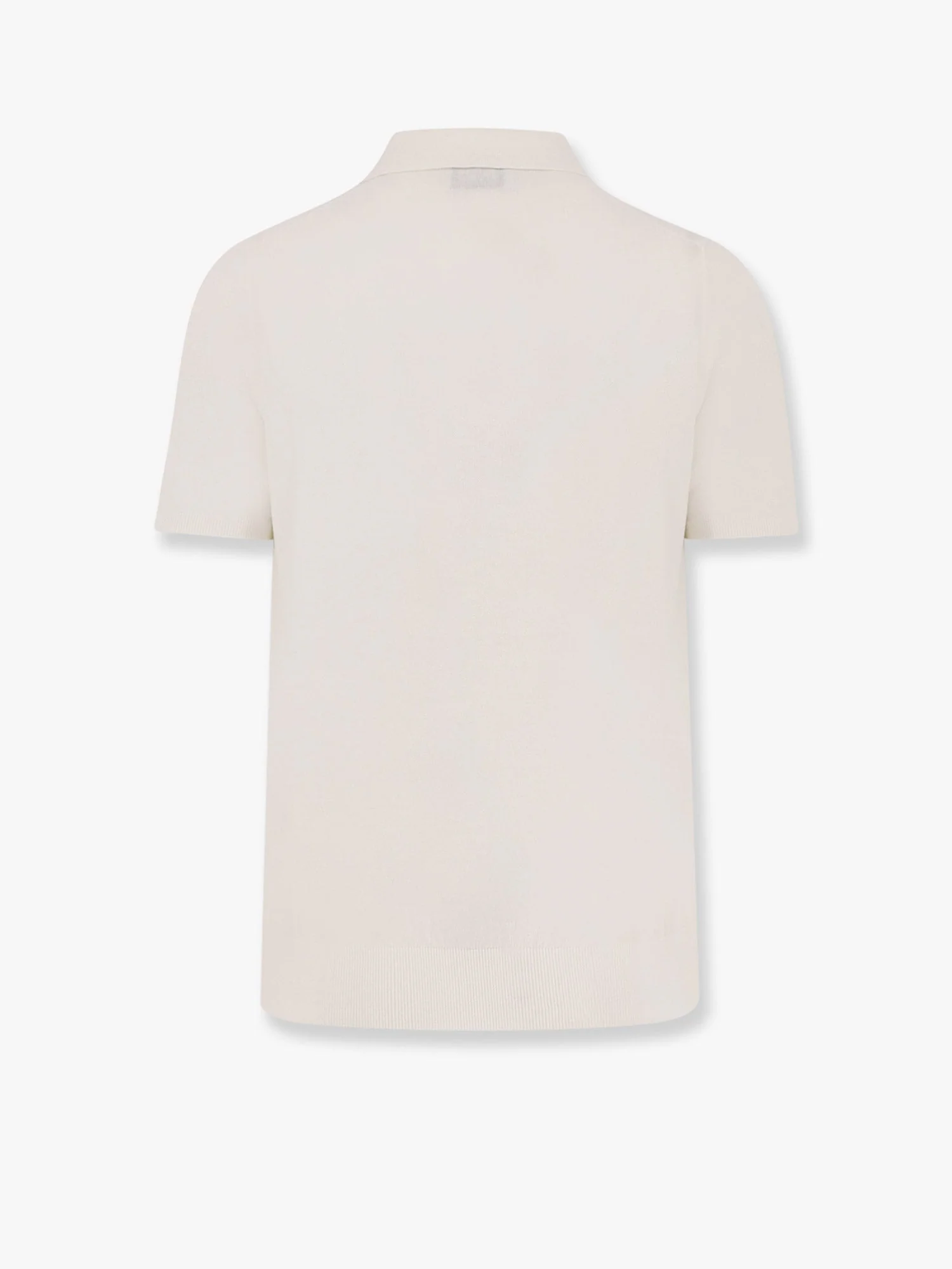 Alpha-Studio Cotton Crepe Polo Shirt - Image 2