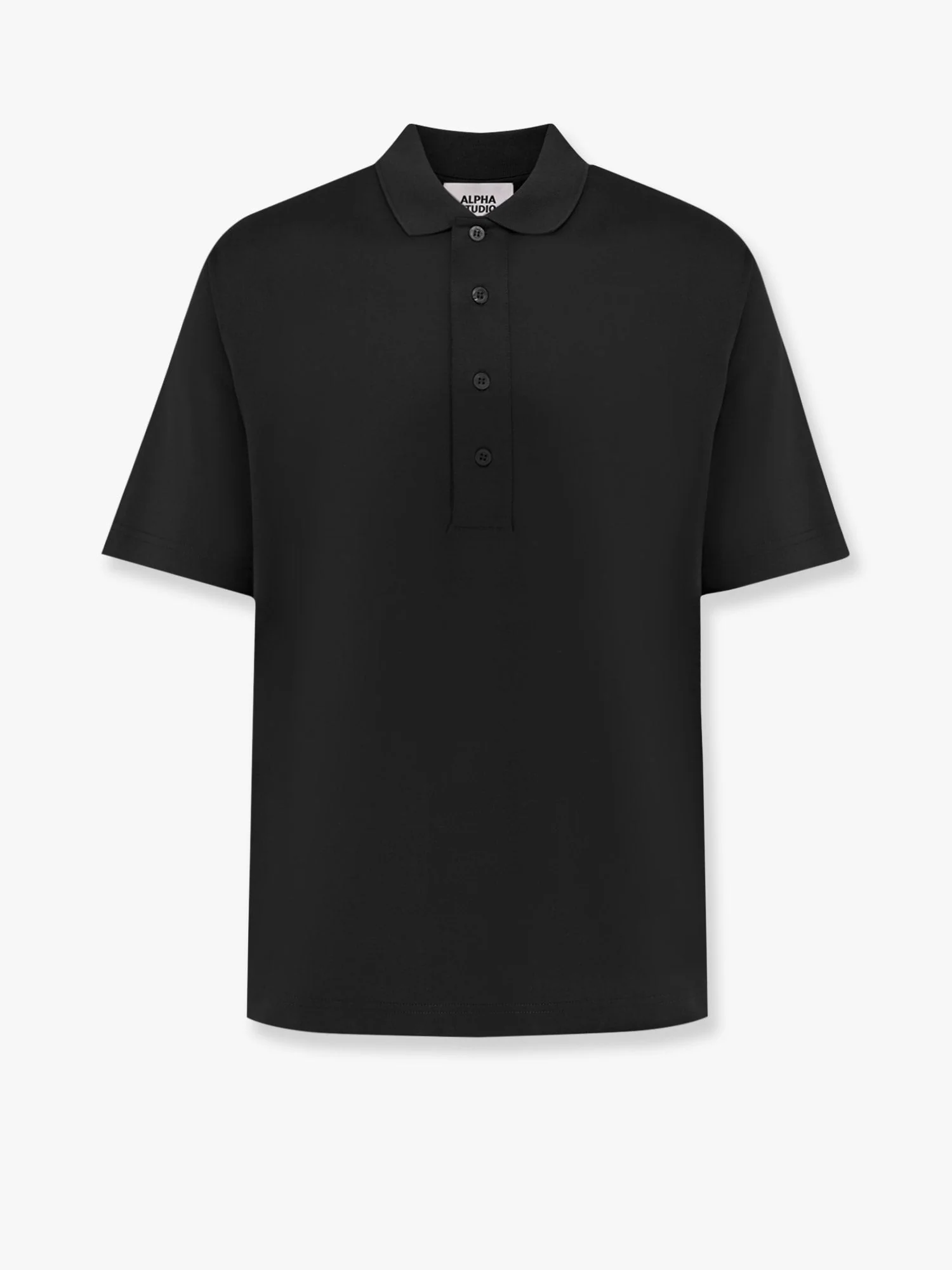 Alpha-Studio Cotton Jersey Polo Shirt - Image 4
