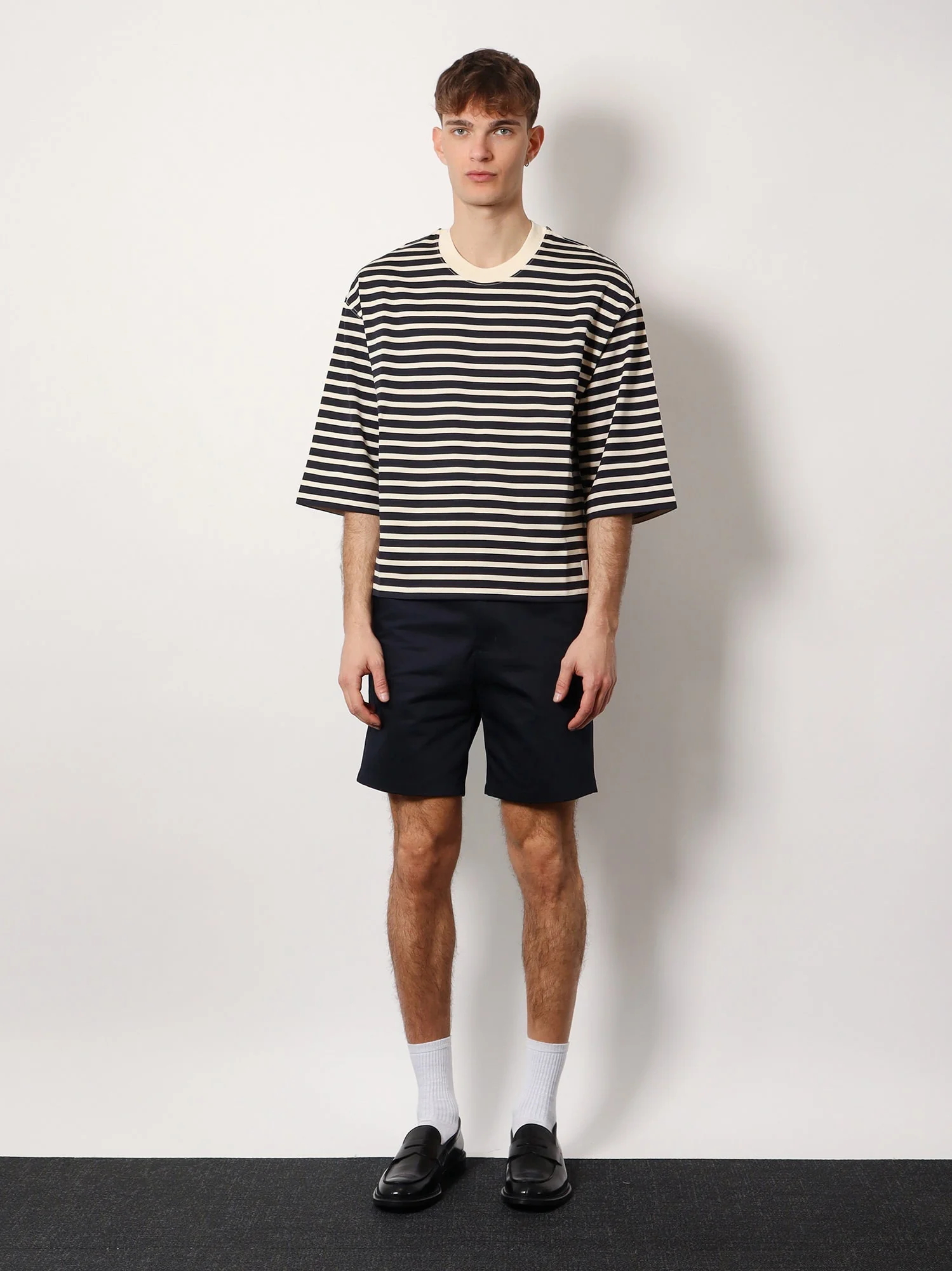 Ami Paris Cotton Bermuda Shorts With Elastic Detail - Image 2