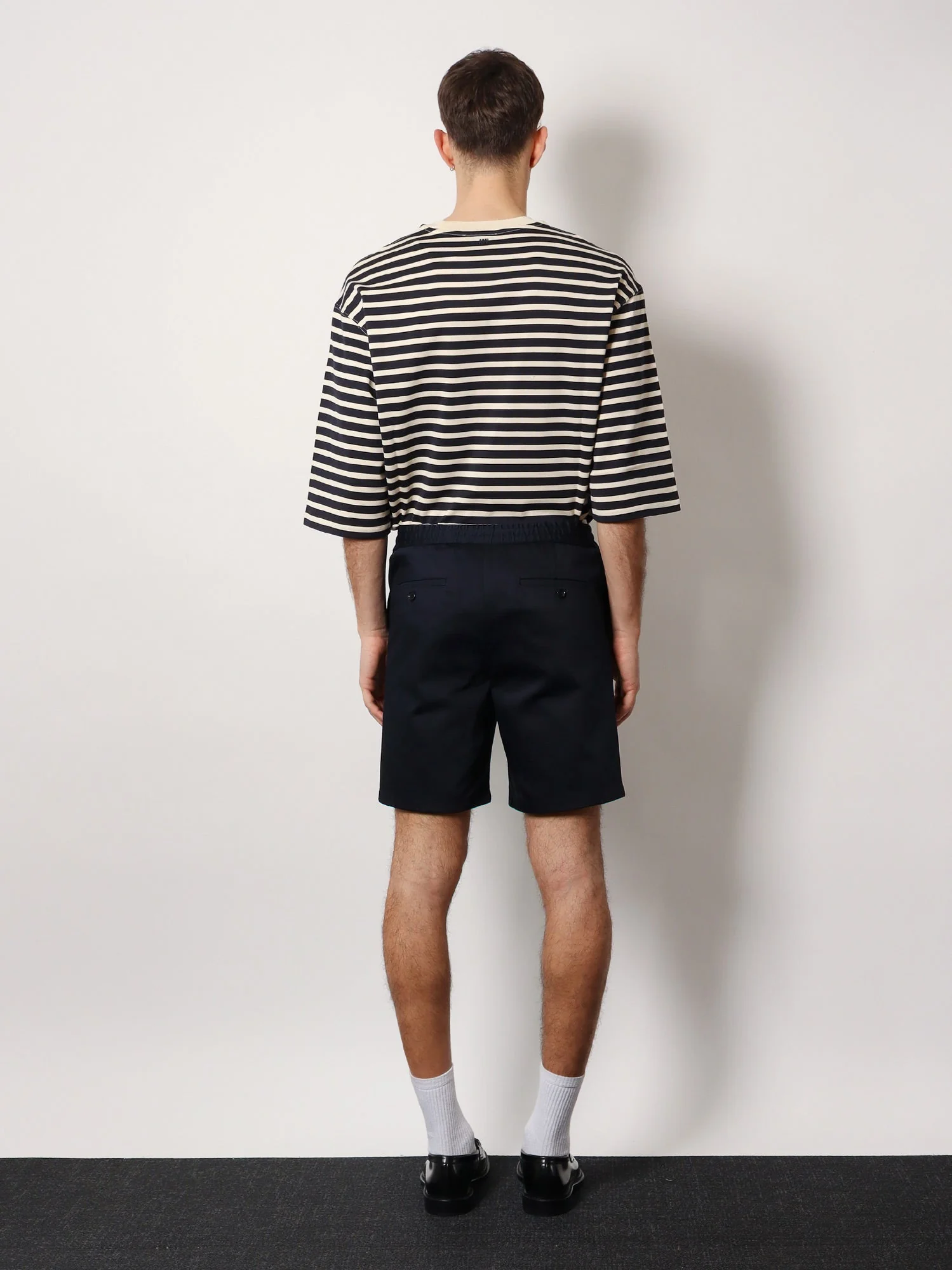 Ami Paris Cotton Bermuda Shorts With Elastic Detail - Image 3