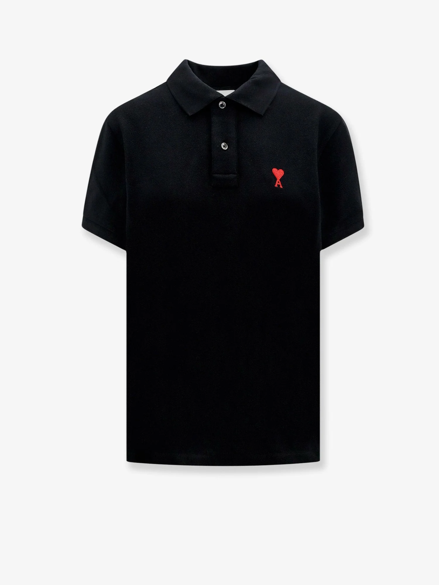 Ami Paris Cotton Polo Shirt With Iconic Embroidery