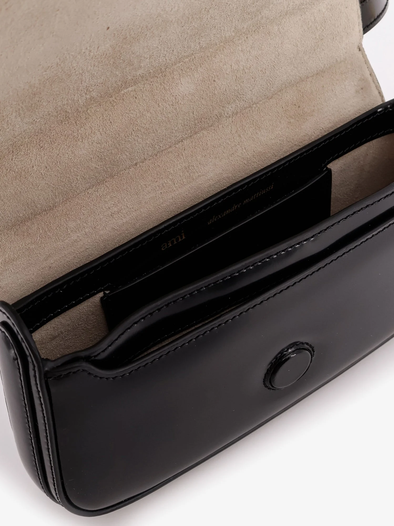Ami Paris Leather Shoulder Bag - Image 4