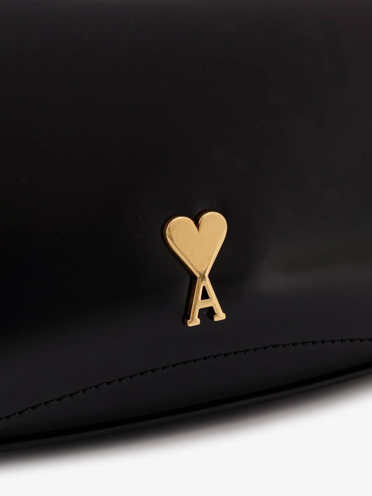 Ami Paris Leather Shoulder Bag - Image 5