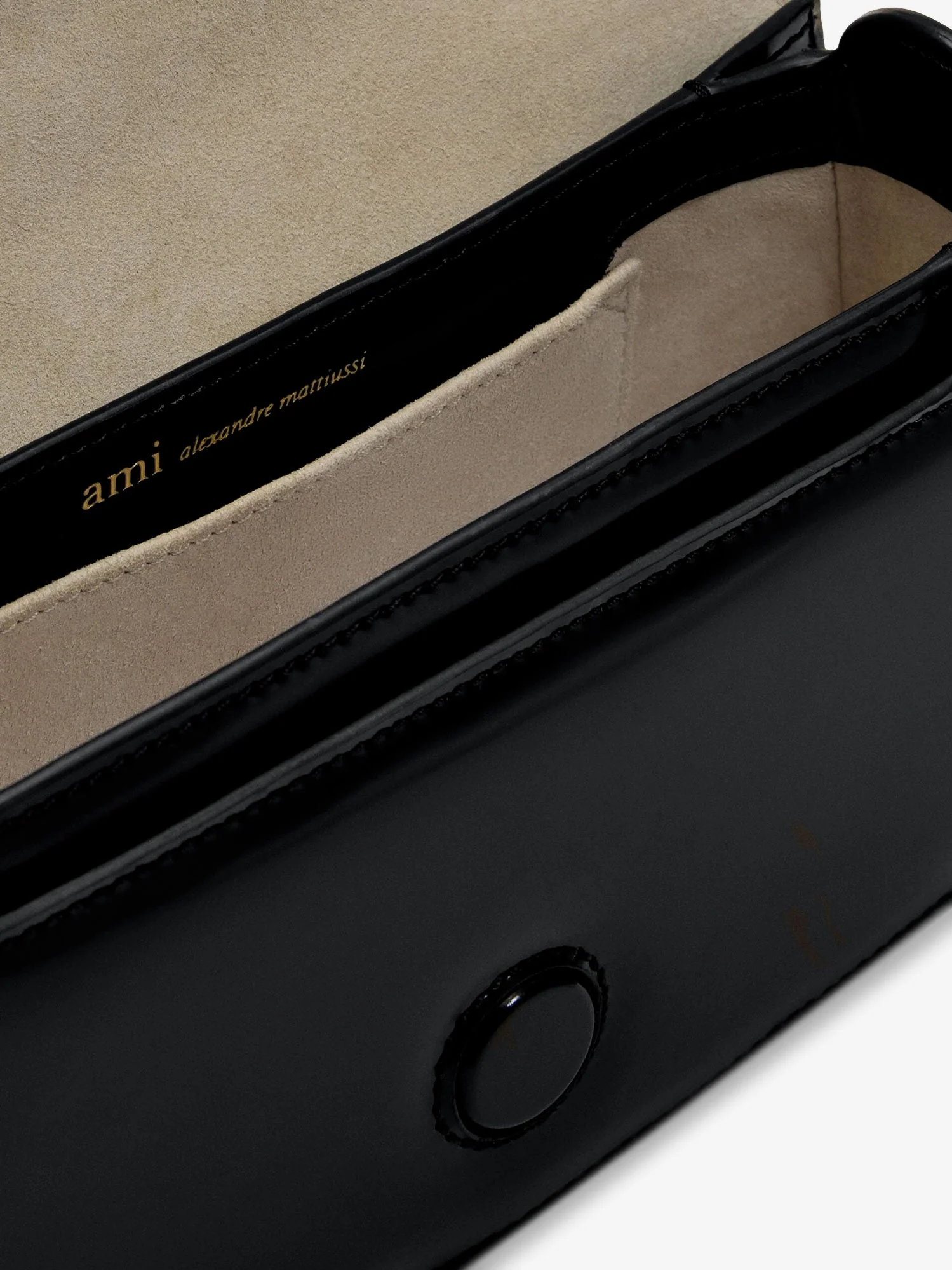 Ami Paris Leather Shoulder Bag With Logo On The Front - Image 4