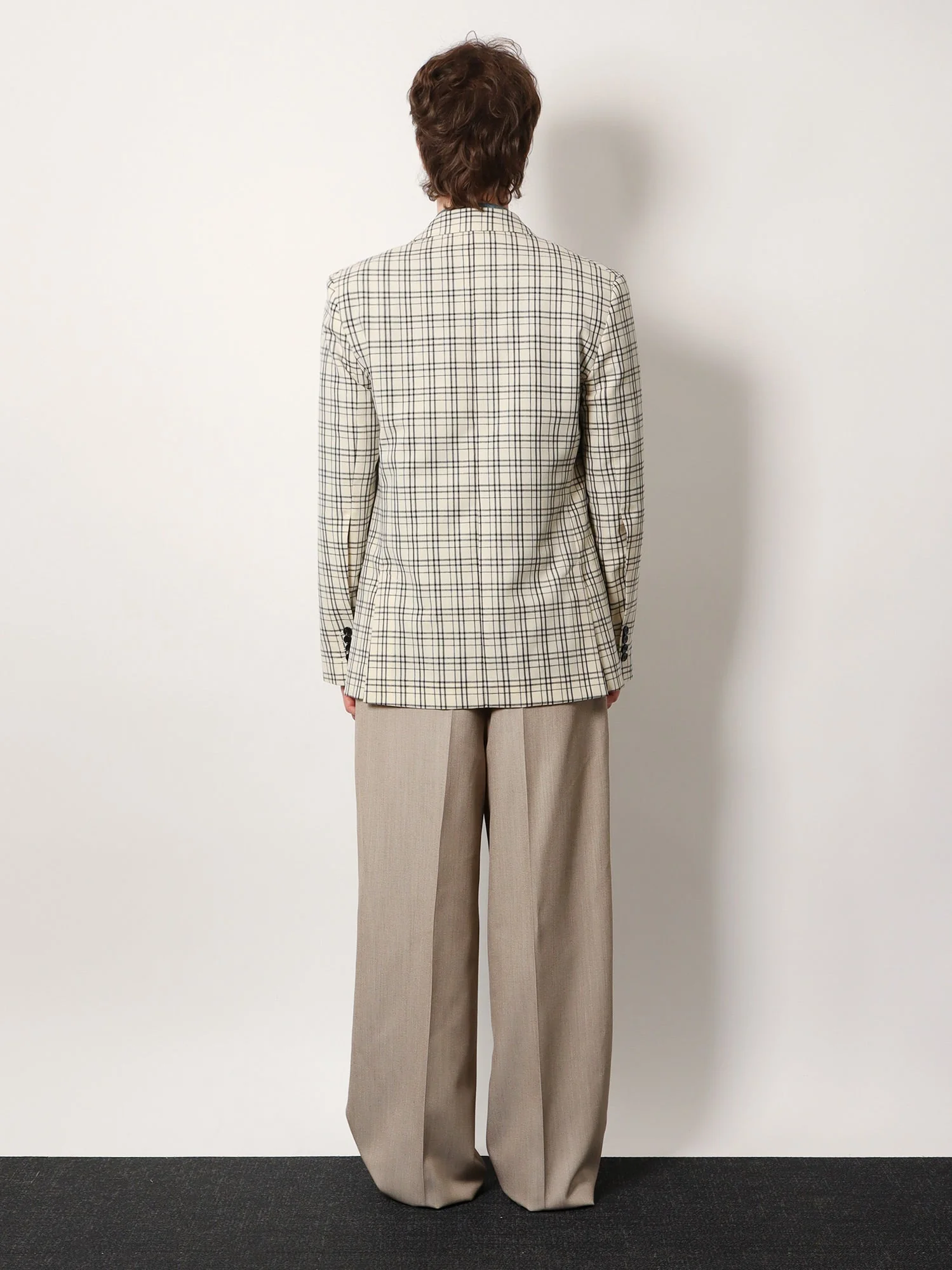 Ami Paris Virgin Wool Blazer With Madras Motif - Image 3