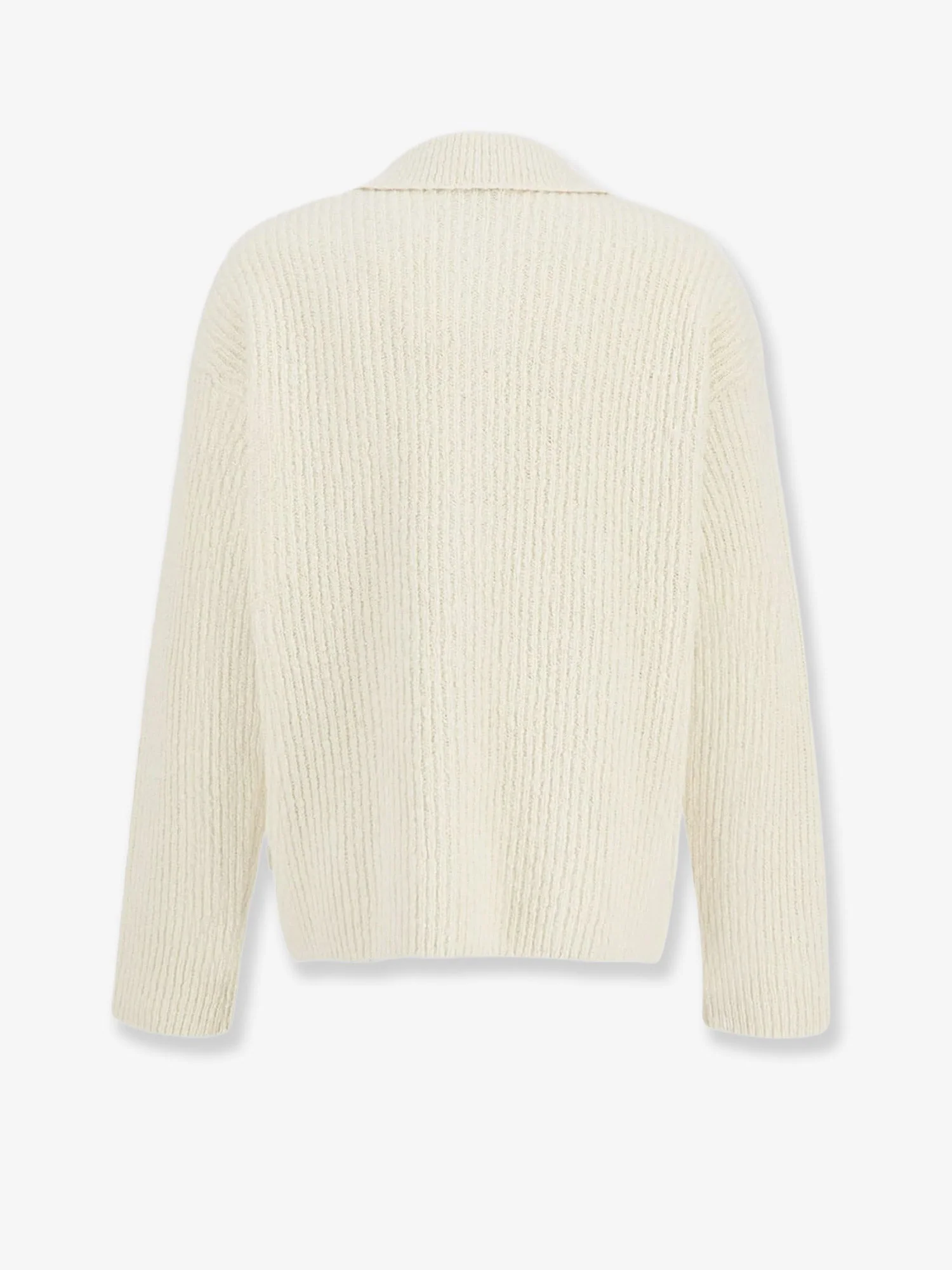 Ami Paris Wool And Cotton Ribbed Cardigan - Image 2