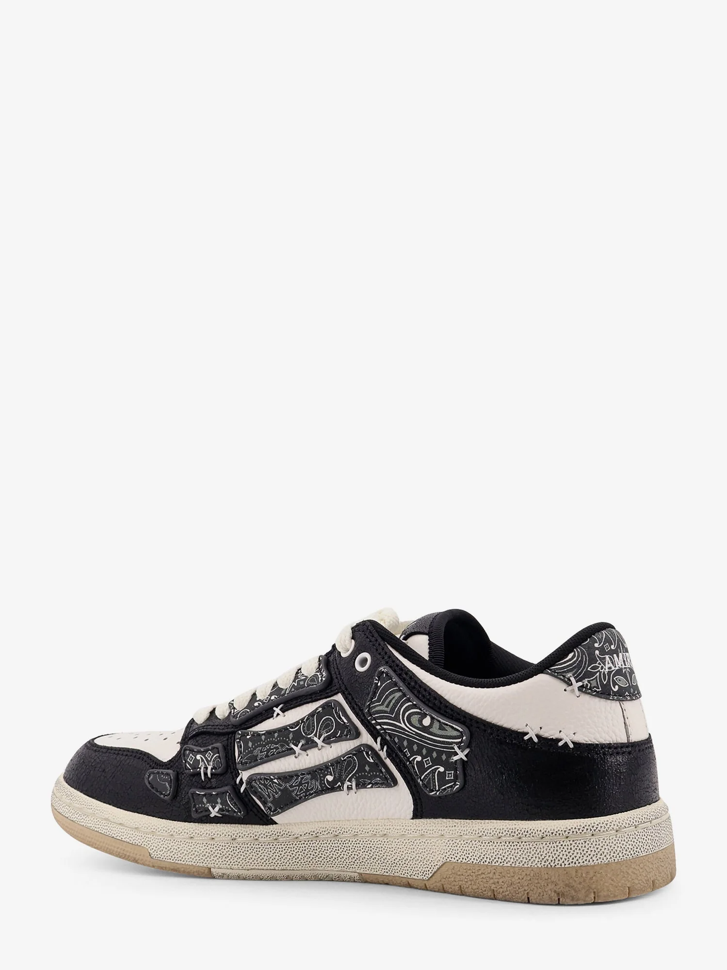 Amiri Bandana Skel Top Low Leather Low-Top Sneakers - Image 4