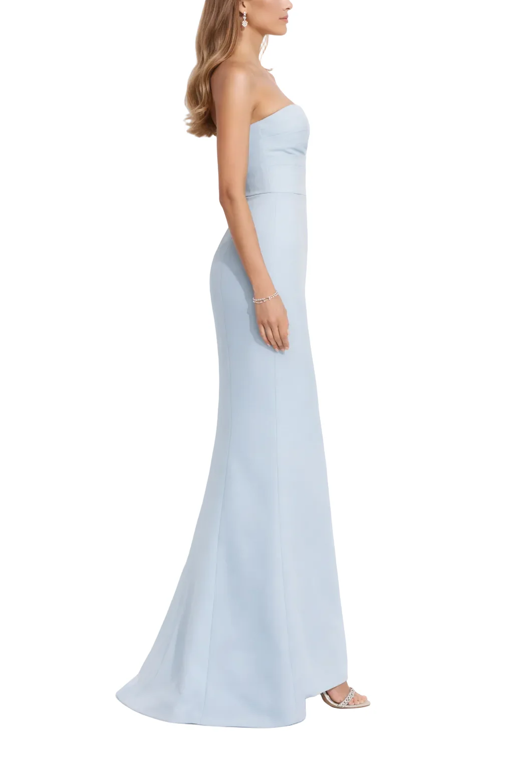 Amsale Sonia Strapless Faille Column Dress - Image 3