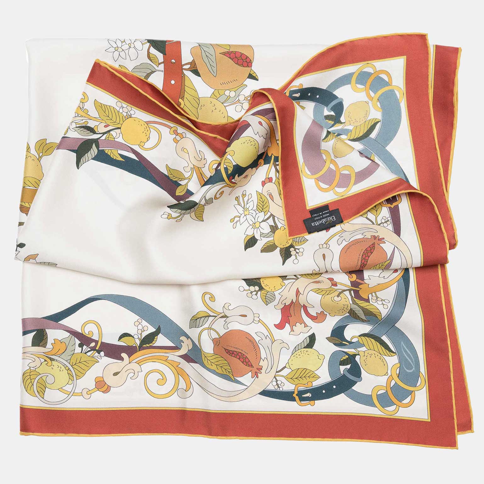 Elizabetta Anthea Silk Foulard - Ivory - Image 4