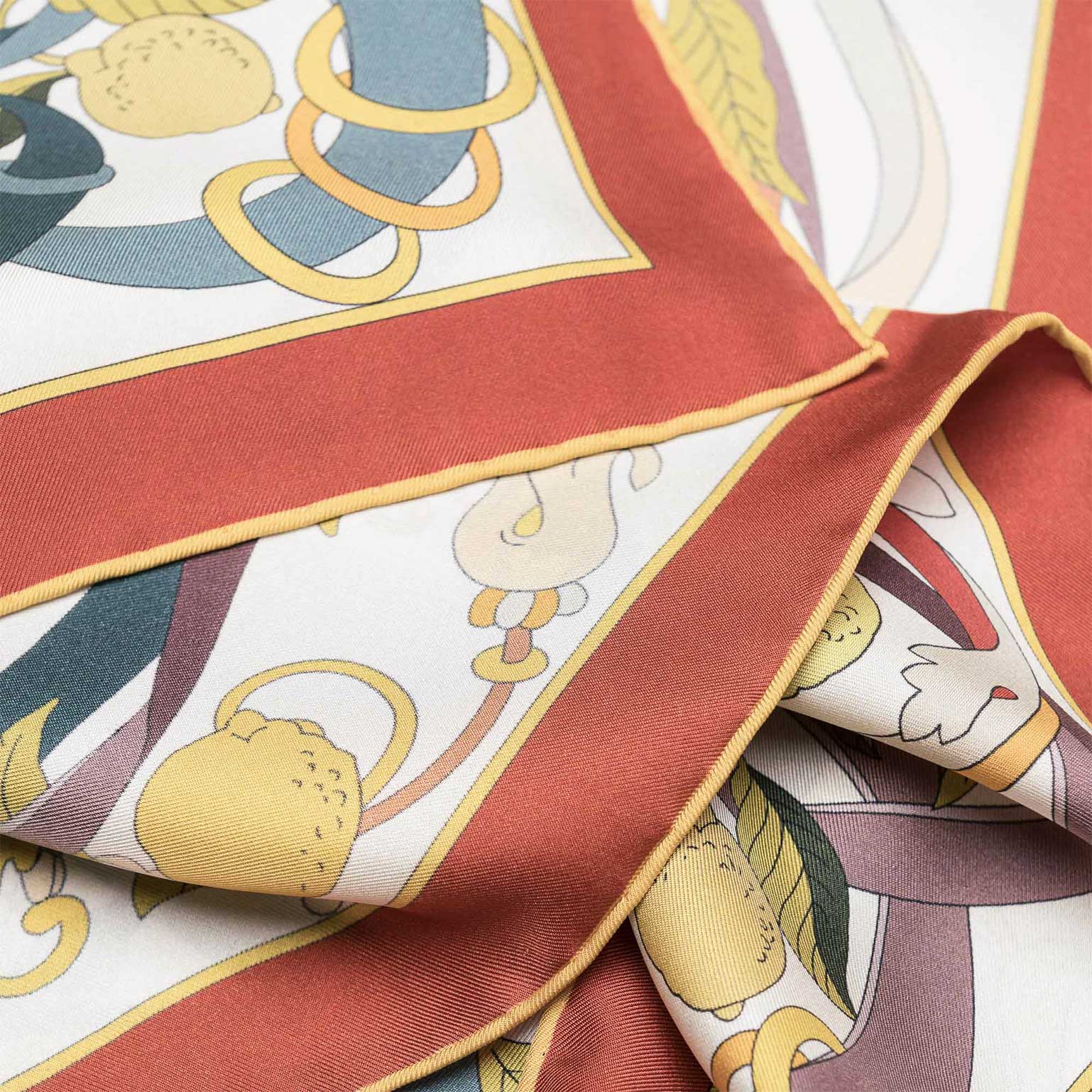Elizabetta Anthea Silk Foulard - Ivory - Image 7
