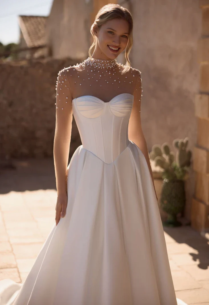 Ara Mikado A-Line Wedding Gown - Image 3