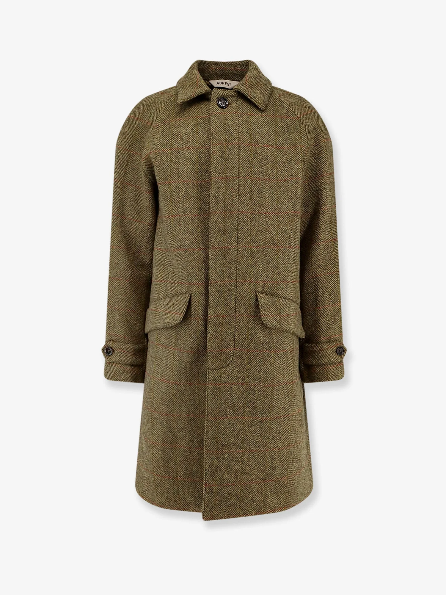 Aspesi Wright Herringbone Wool Coat