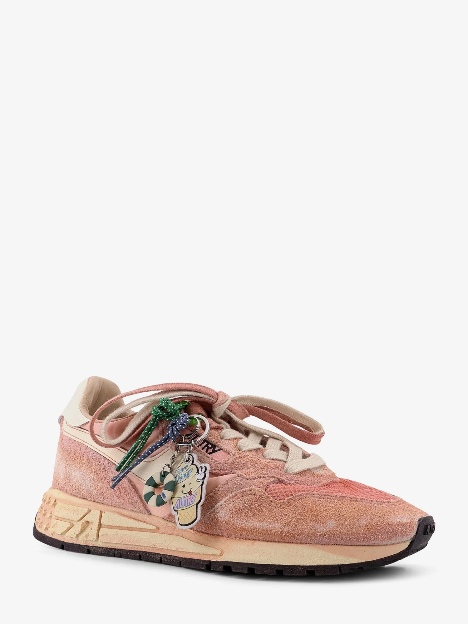 Autry Mesh And Suede Sneakers With Charm Detail - Image 2