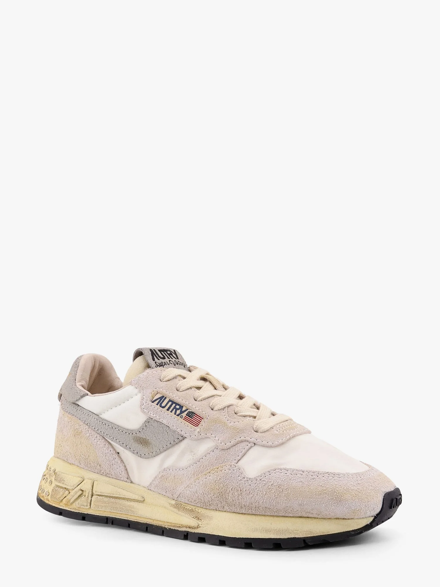 Autry Reelwind Low-Top Suede And Nylon Sneakers With Used Effect - Image 2
