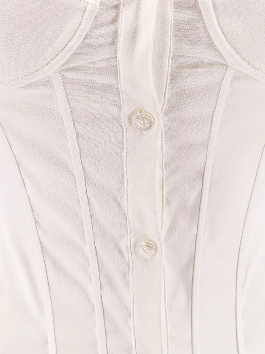 Balenciaga Cotton Blend Corset Shirt - Image 5