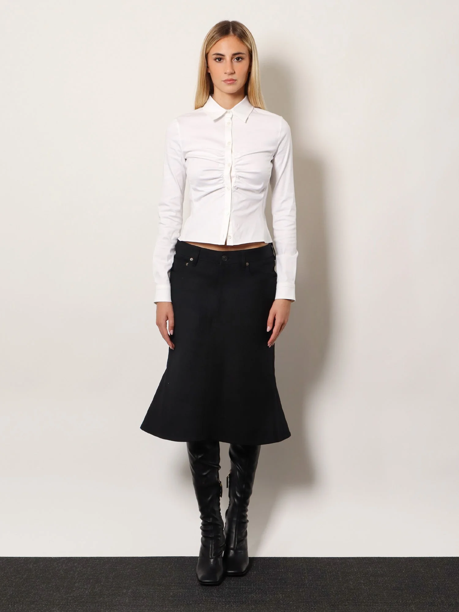 Balenciaga Denim Midi Skirt - Image 2