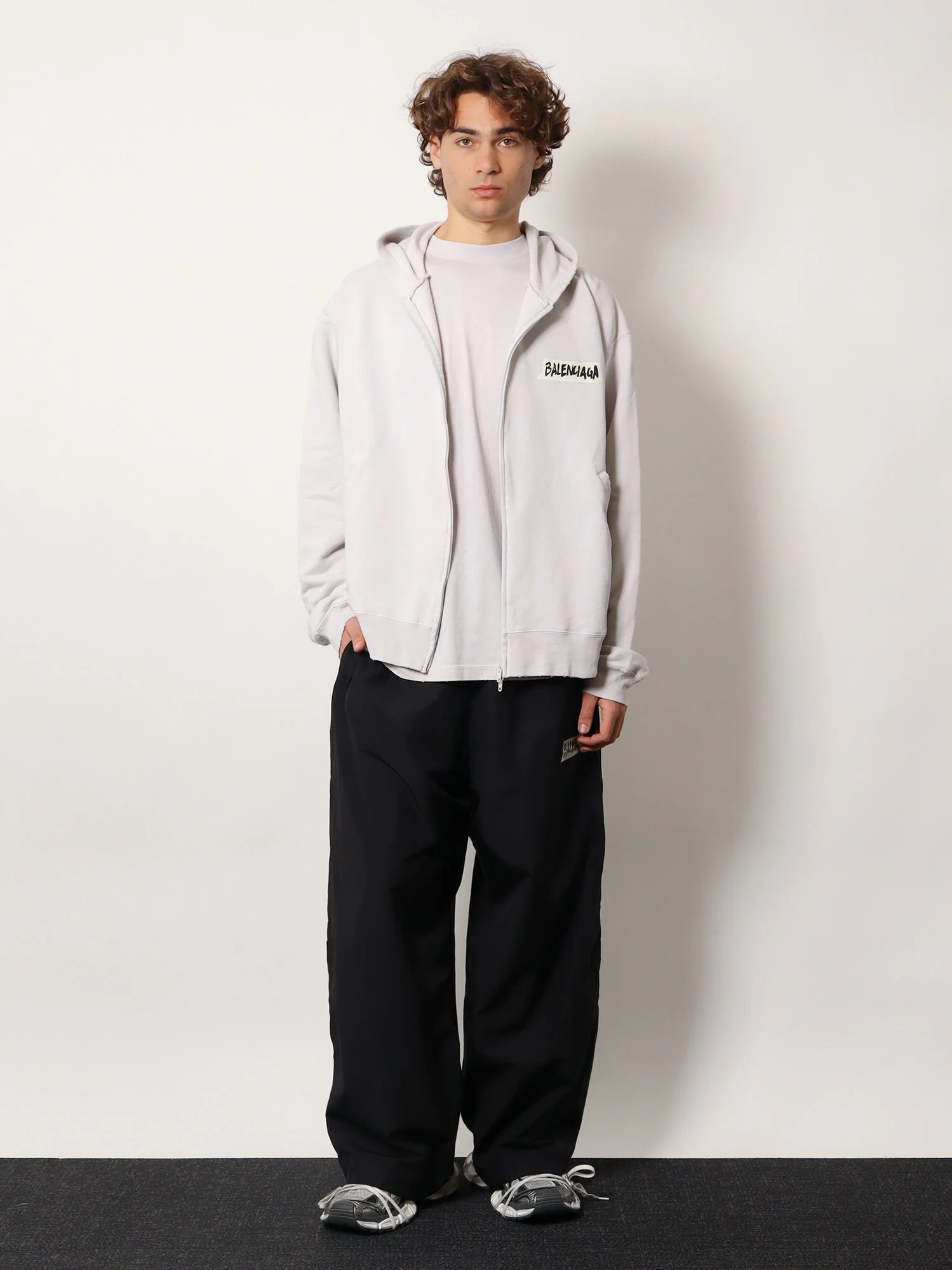 Balenciaga Over Zip-Up Hoodie Cotton Sweatshirt - Image 2