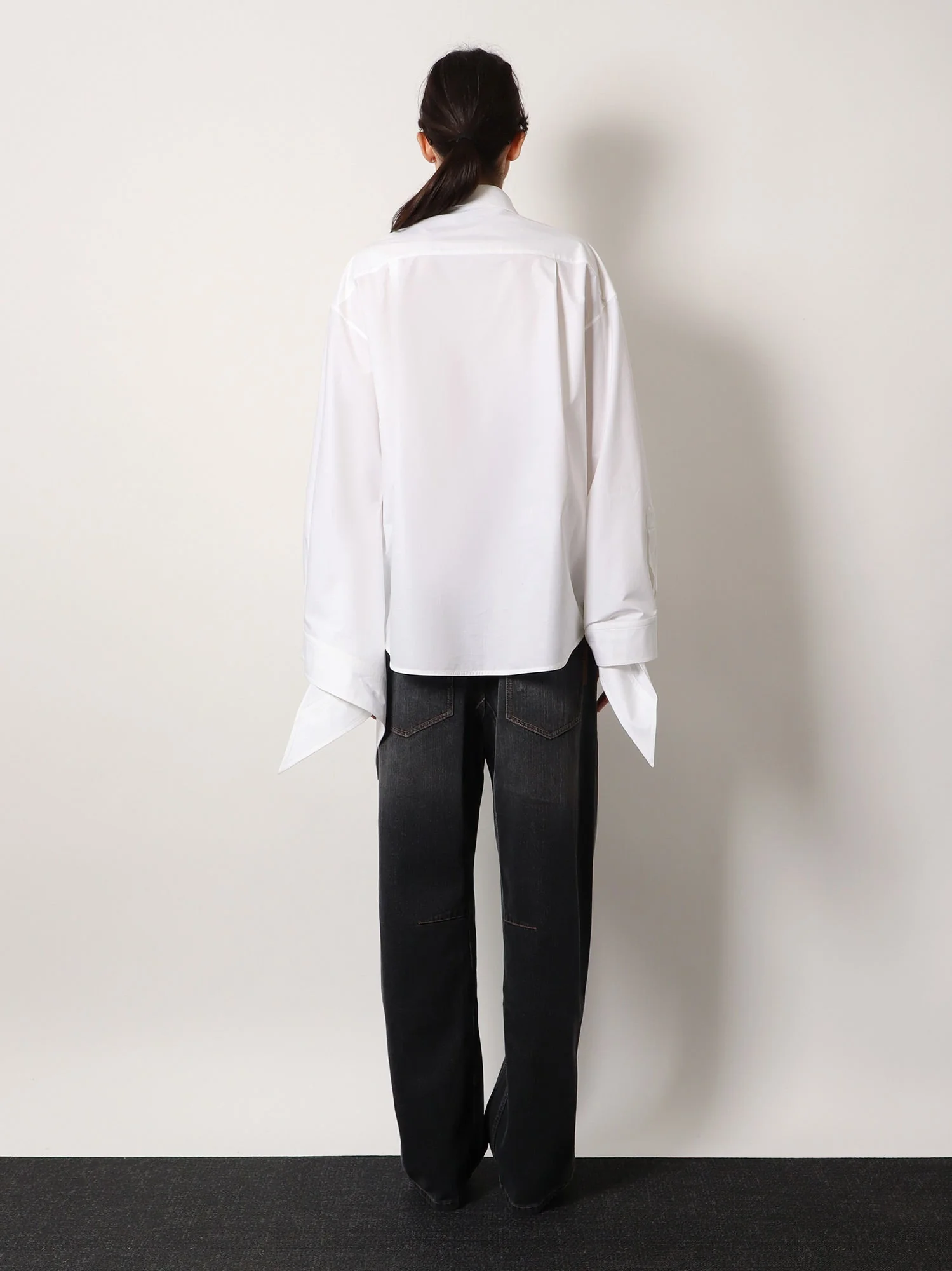 Balenciaga Oversize Cotton Shirt With Knotted Details - Image 3