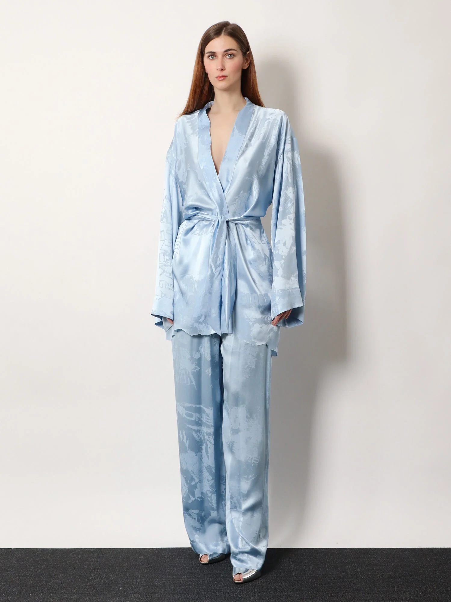 Balenciaga Pajamas Printed Silk Trousers - Image 2