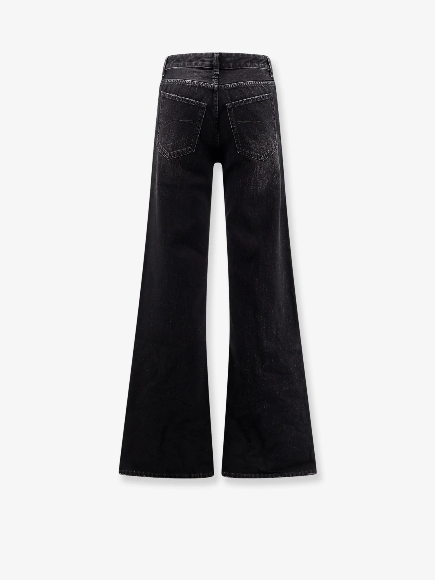 Balenciaga Wide Leg Black Denim Trousers - Image 2