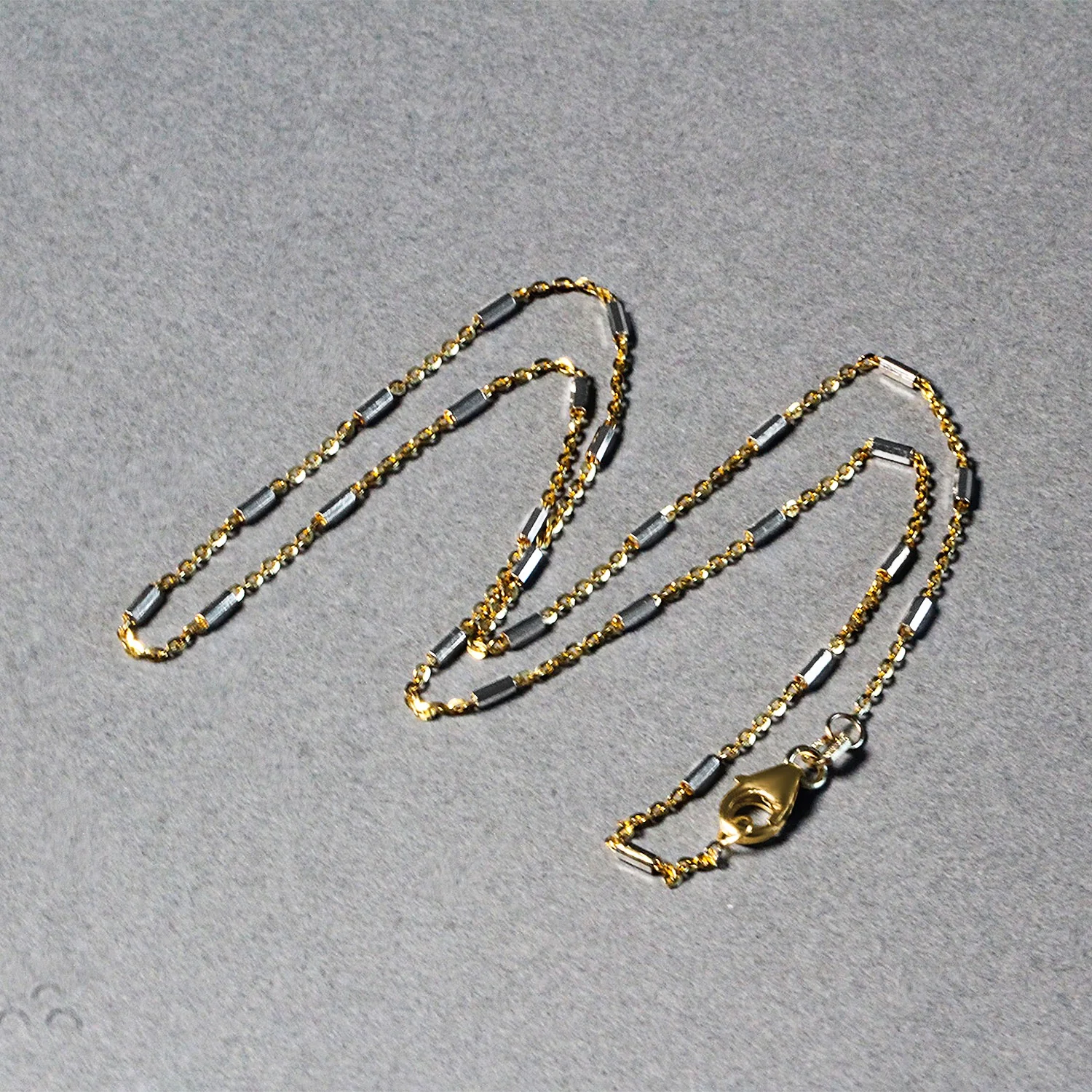 Bar Links Pendant Chain in 14k Two Tone Gold (1.4mm) - Image 18