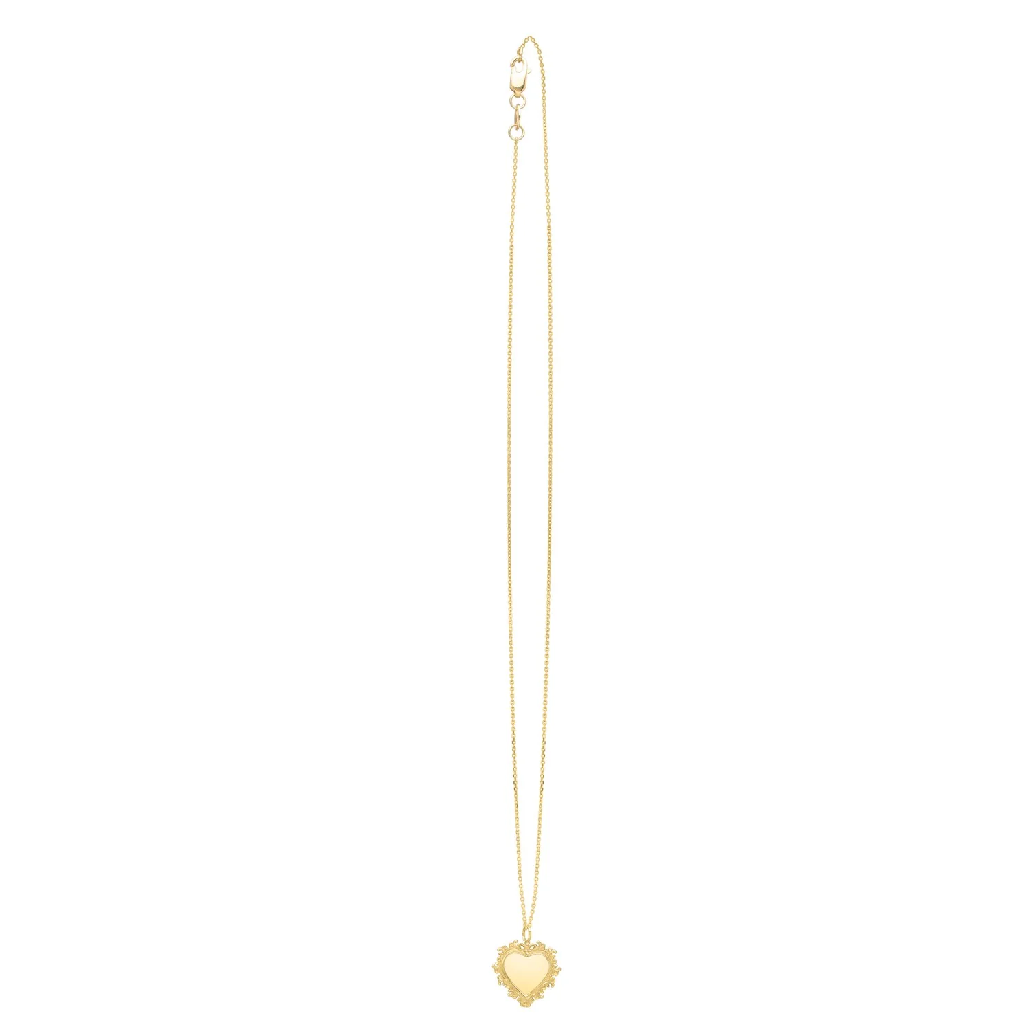 Baroque Heart Necklace in 14K Yellow Gold - Image 10