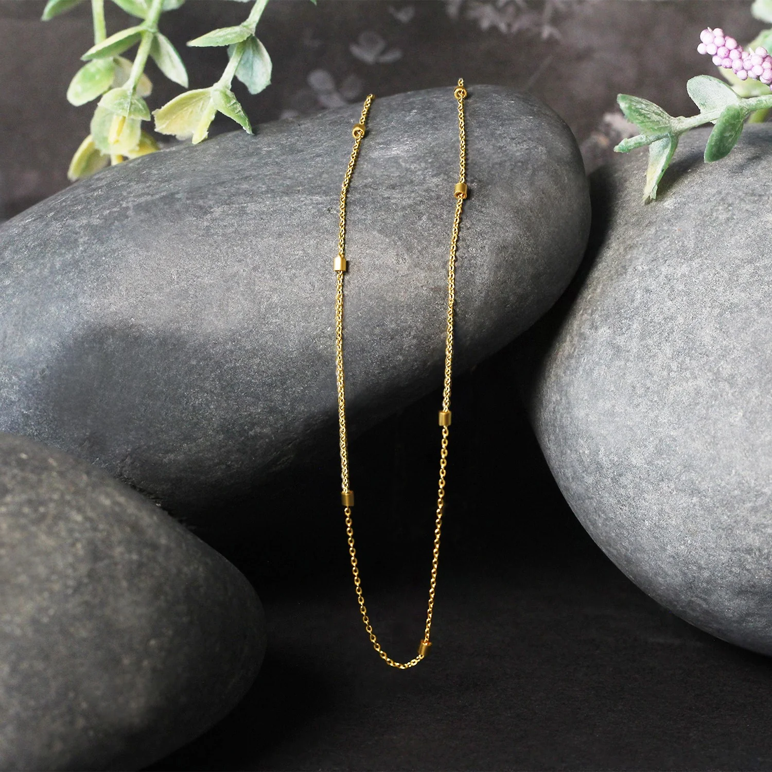 Bead Links Pendant Chain in 14k Yellow Gold (1.50 mm) - Image 2